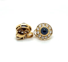 Sapphire and Diamond Earclips by Cartier