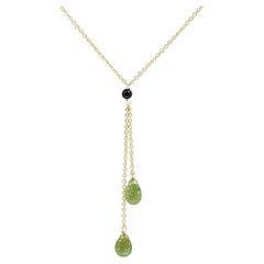 Gold Evil Eye 14 Karat Gelbgold Grün Rot Rosa und Blauer Saphir Evil Eye