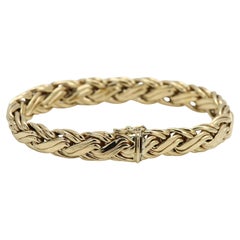 Vintage Tiffany and co Gold Bracelet 14 Karat yellow Gold weave Bracelet