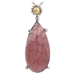 Vintage Italian Murano Glass Pendant Cameo of Venus and Cupid Goddess Necklace