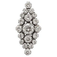 ART DECO Cocktailring aus 18 Karat Weißgold mit Diamanten