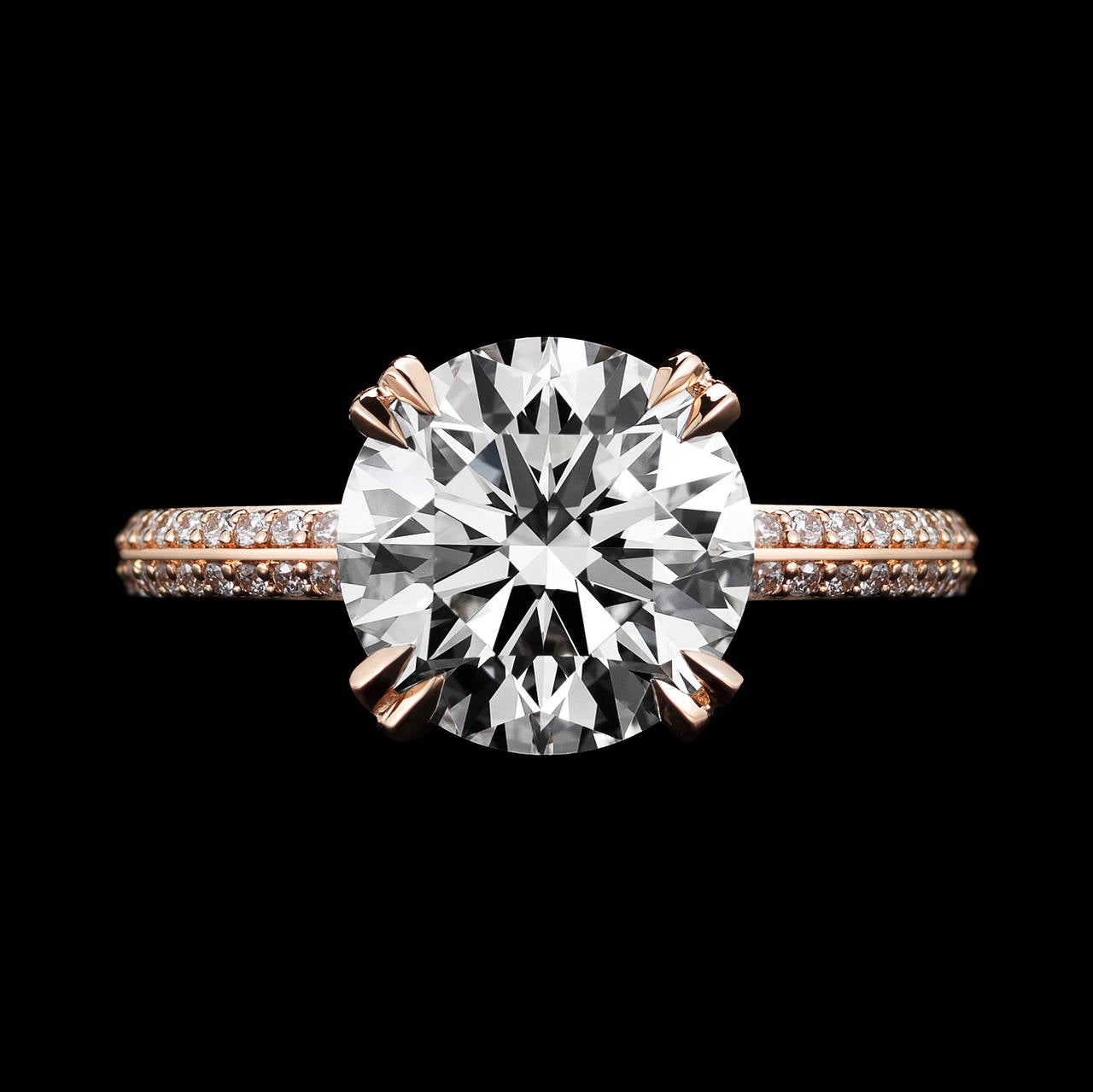 *This design is available with center diamonds weighing from 1ct - 5cts and larger. Please contact us for more information on this piece or on creating your own custom Alexandra Mor Design.  

This Alexandra Mor engagement ring features a AGS
