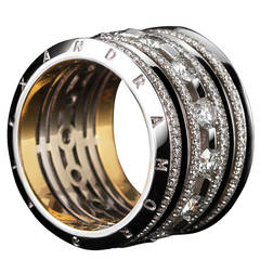 Alexandra Mor Wide Brilliant-Cut Diamond Platinum Eternity Band Ring 3