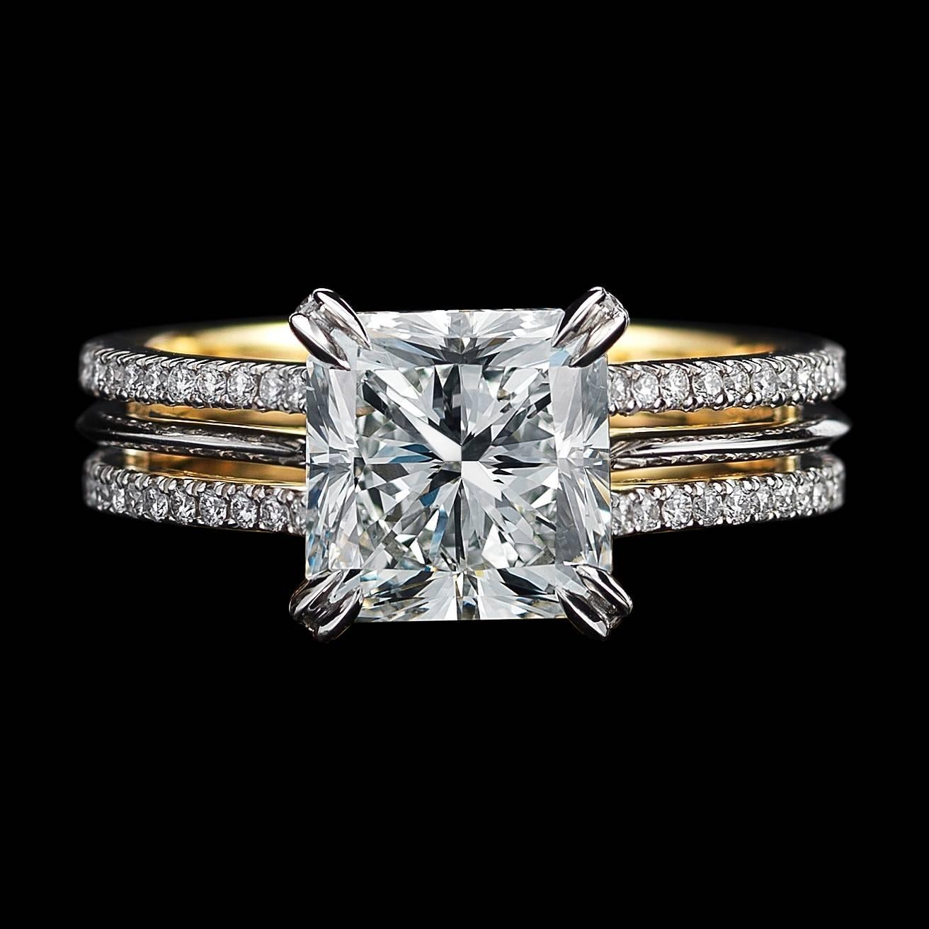 *This design is available with center diamonds weighing from 1ct - 10 cts and larger. Please contact us for more information on this piece or on creating your own custom Alexandra Mor Design.  

An Alexandra Mor ring featuring a 3.00 Ct G VS1 GIA