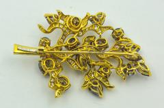 Julius Cohen Natural Fancy Cognac Diamond Gold Tree Brooch