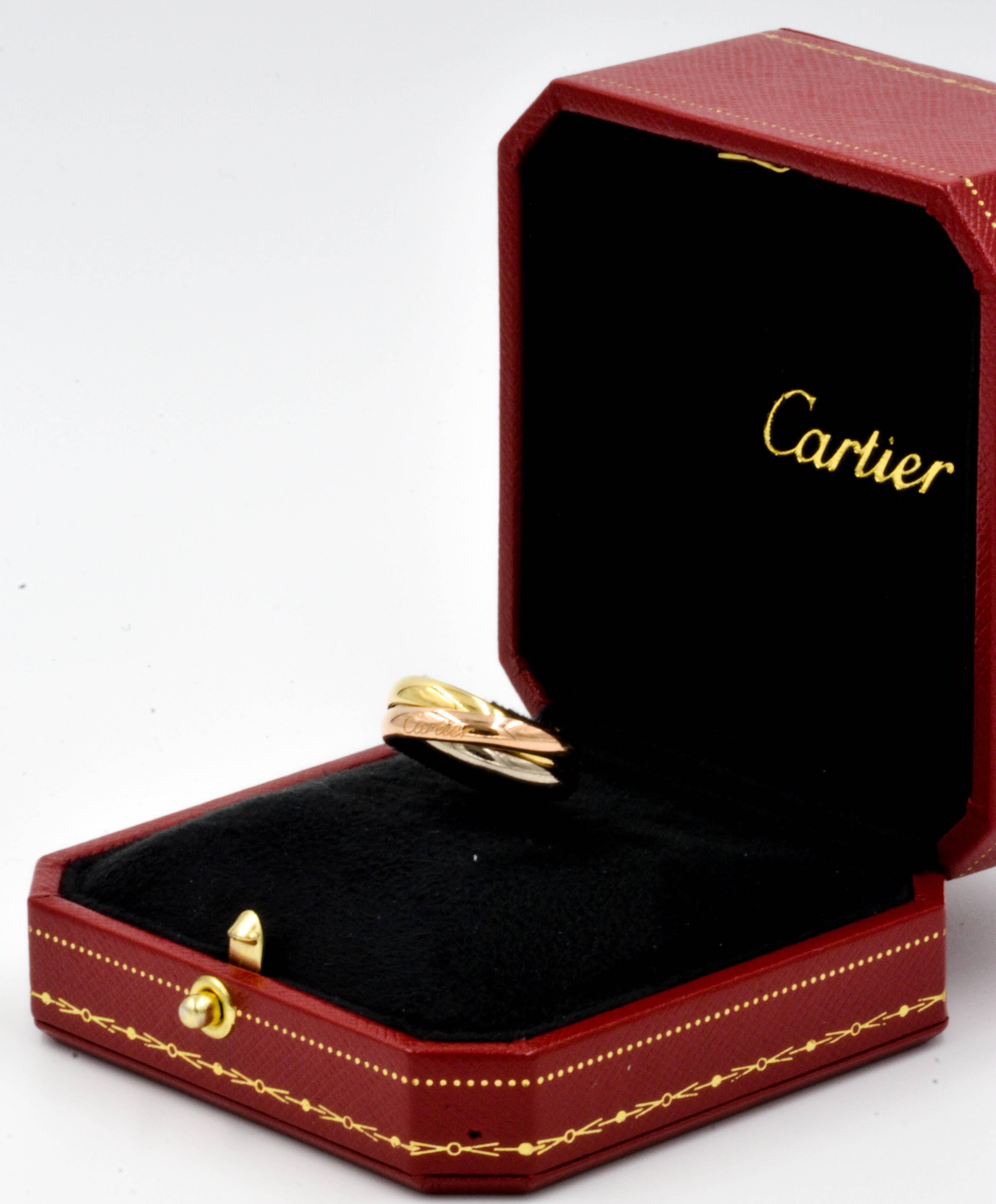 Classic Cartier Trinity Rolling Rings In Excellent Condition In Dallas, TX