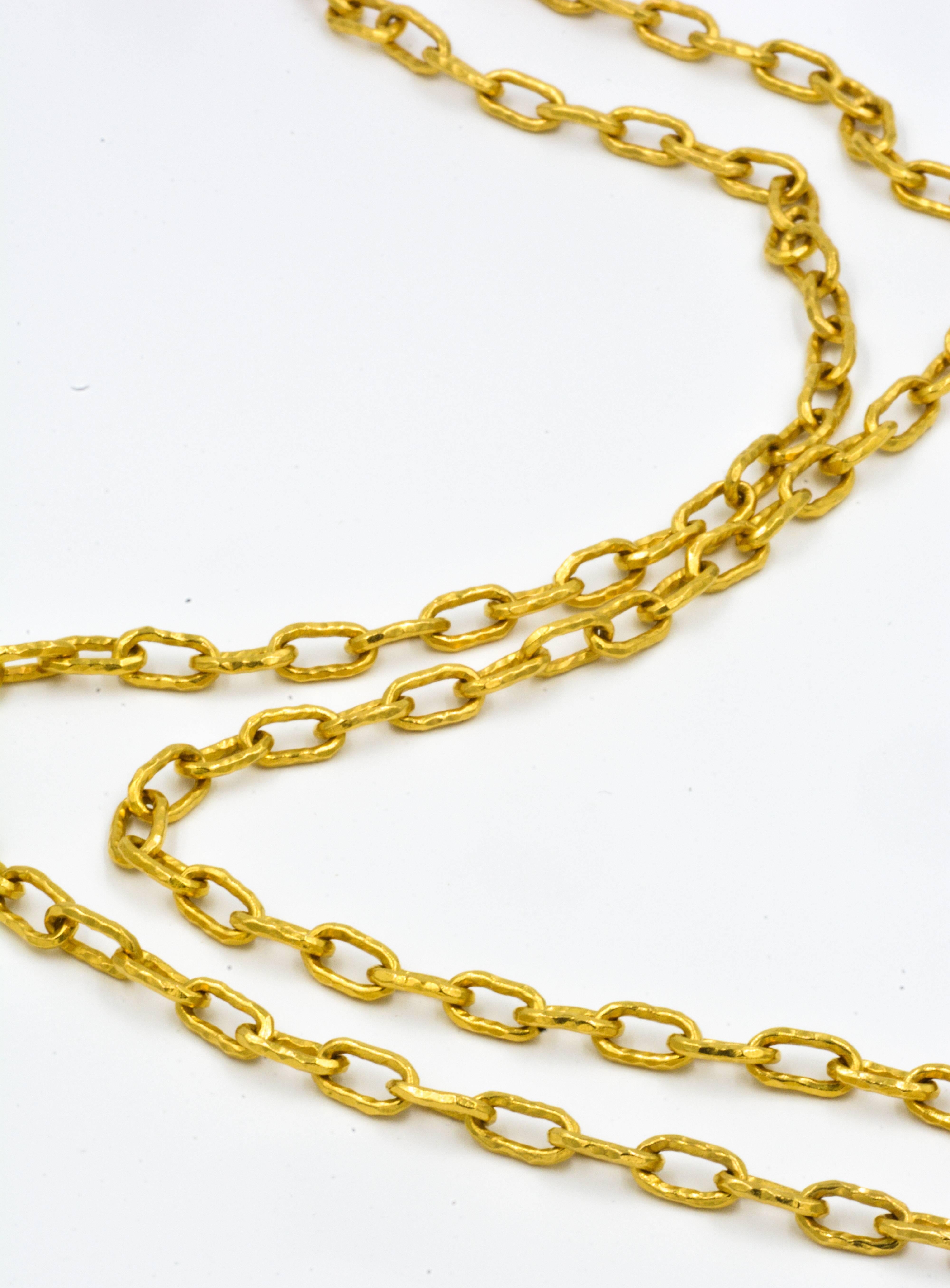 Jean Mahie 22 Karat Gold Cadene Link Chain In Excellent Condition In Dallas, TX
