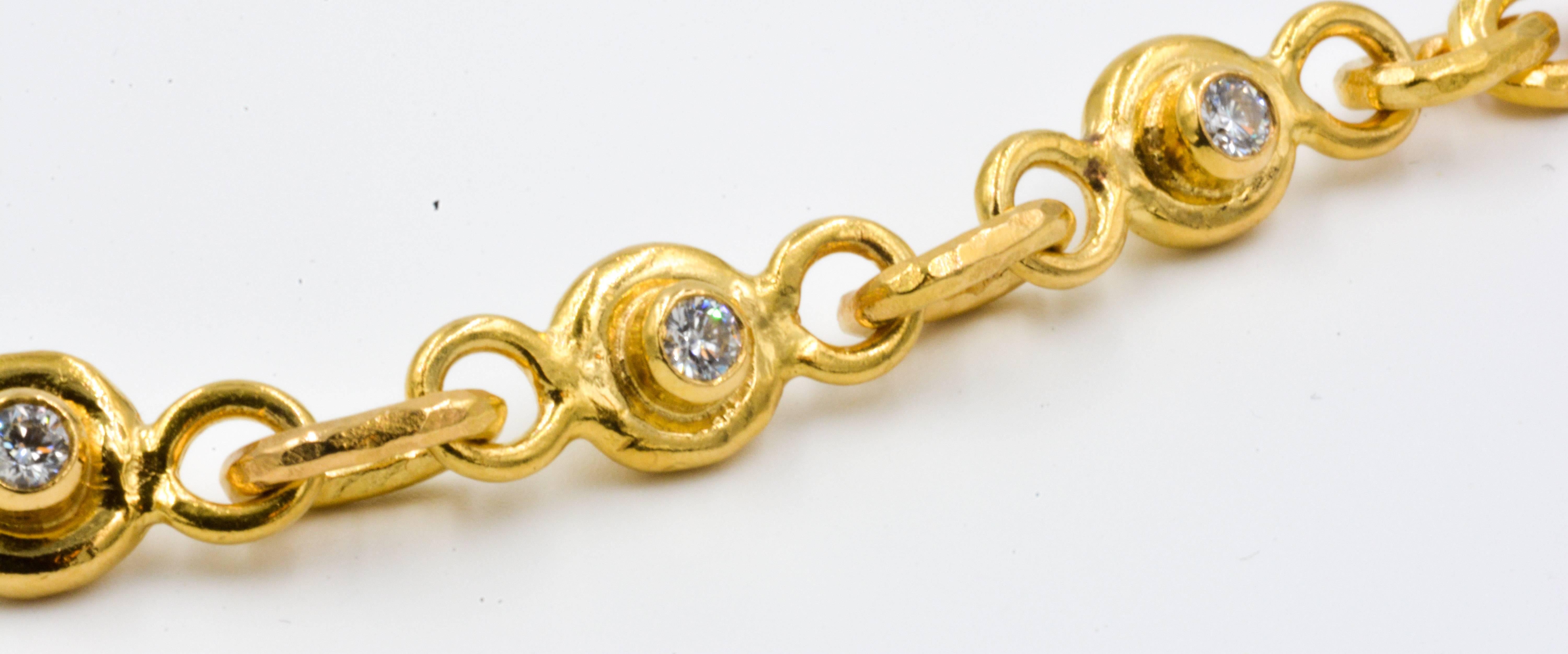 Modern Jean Mahie Diamond and Sapphire Small Cadene Necklace