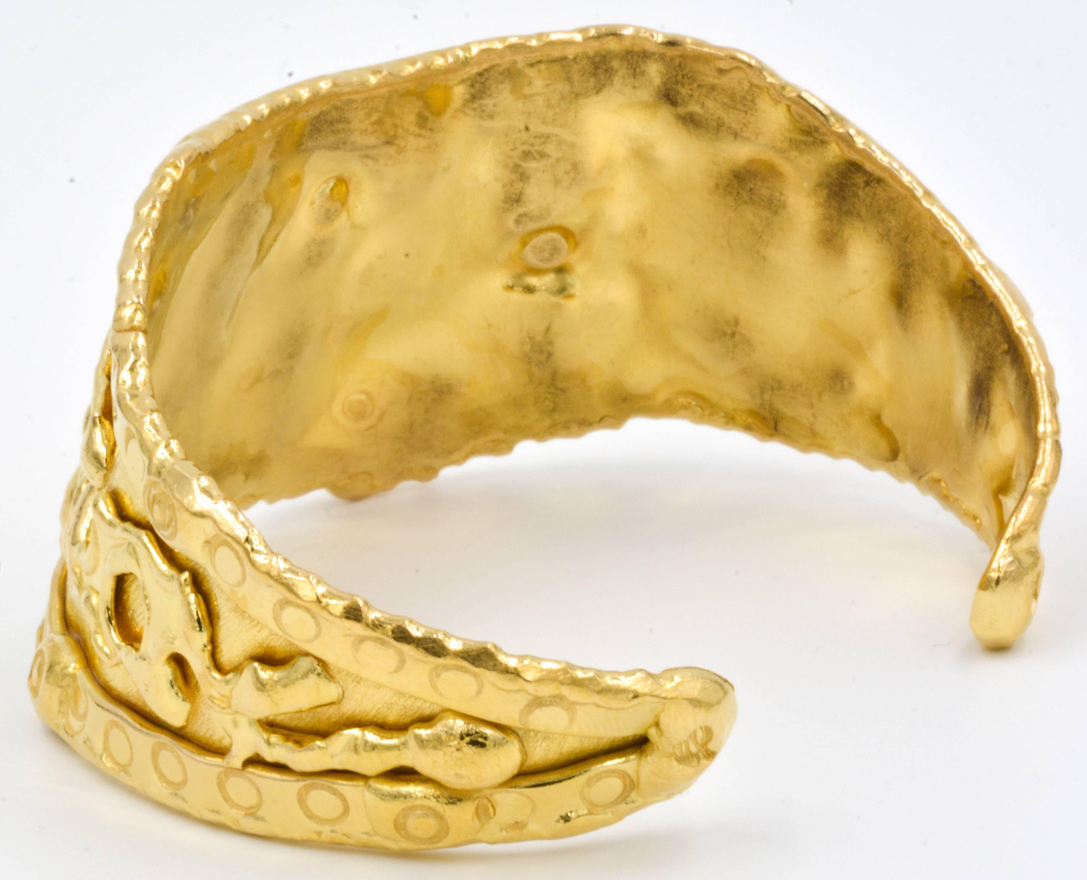 Modern Classic Jean Mahie Gold Cuff Bracelet