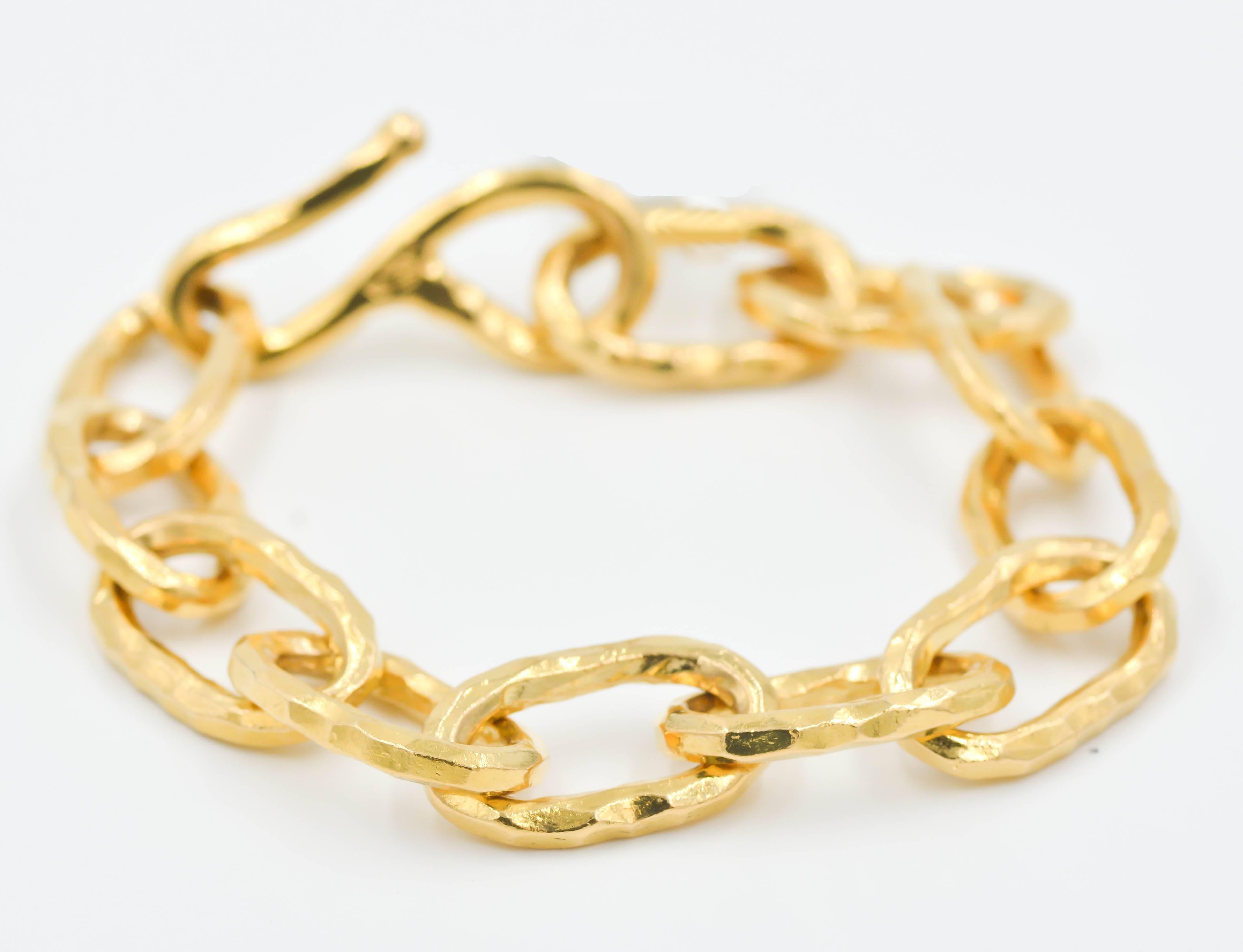 Modern Jean Mahie Large Gold Cadene Link Bracelet