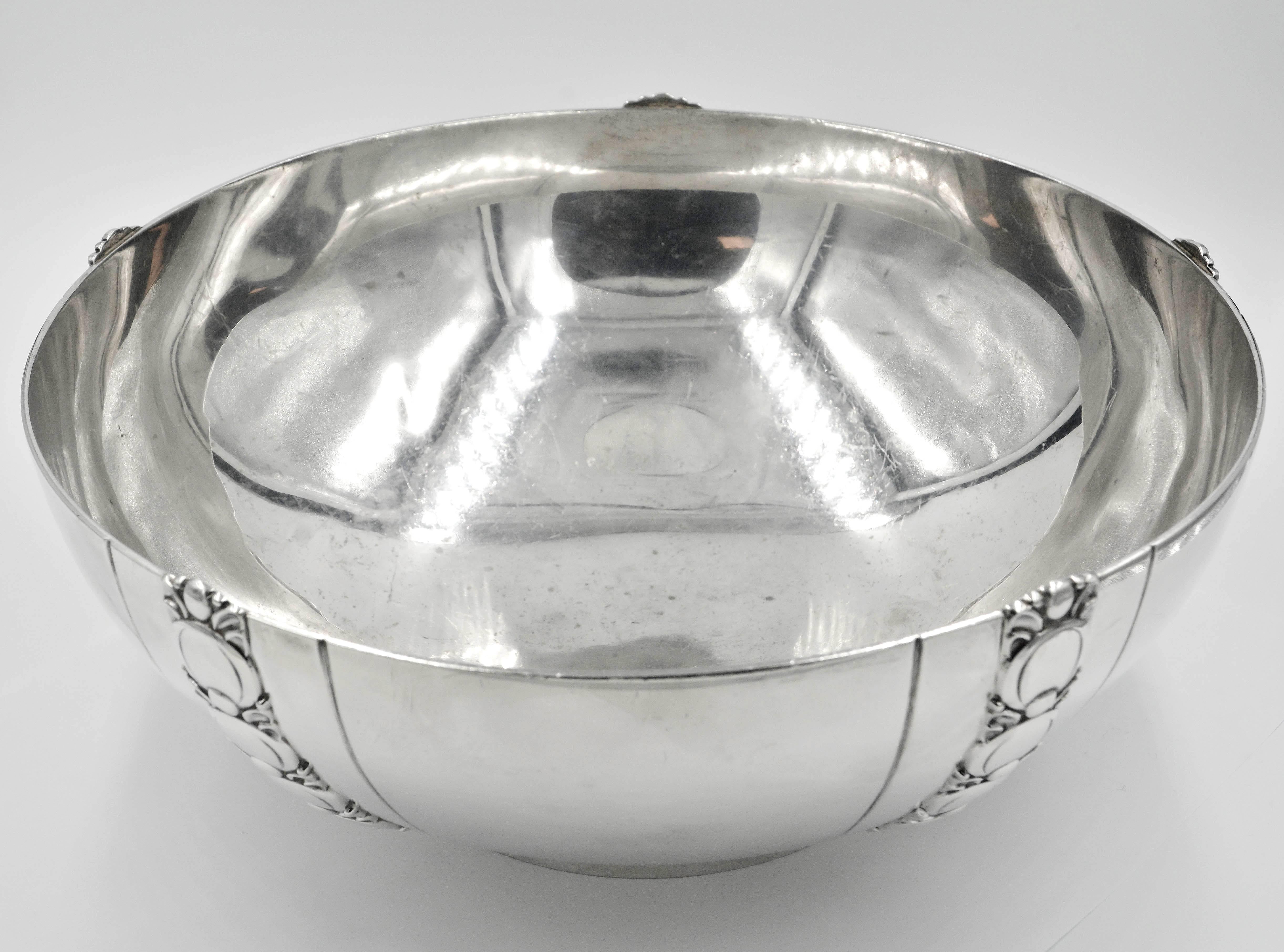 Tiffany & Co. Art Deco Sterling Silver Salad Bowl 1