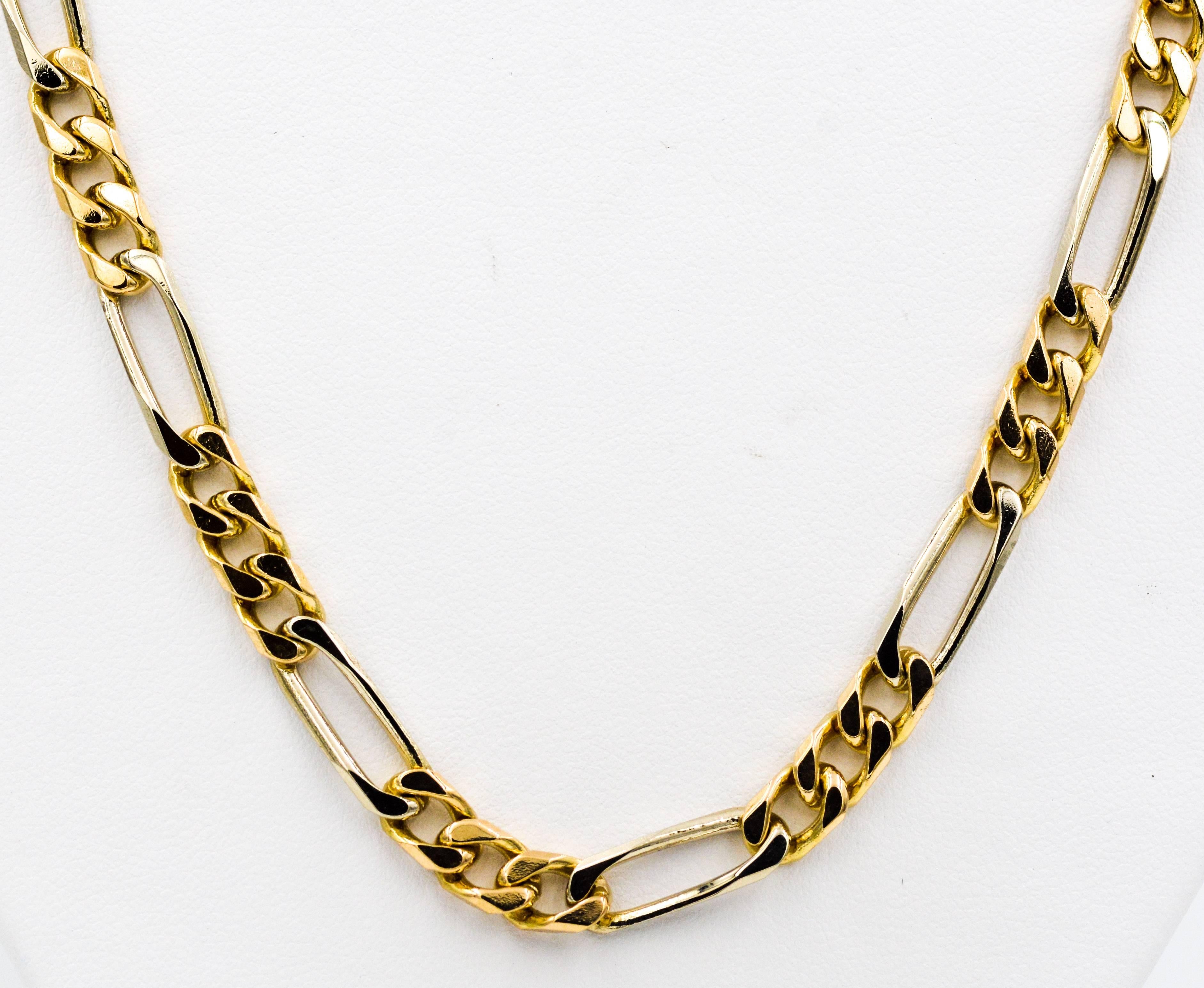 18 karat gold figaro chain