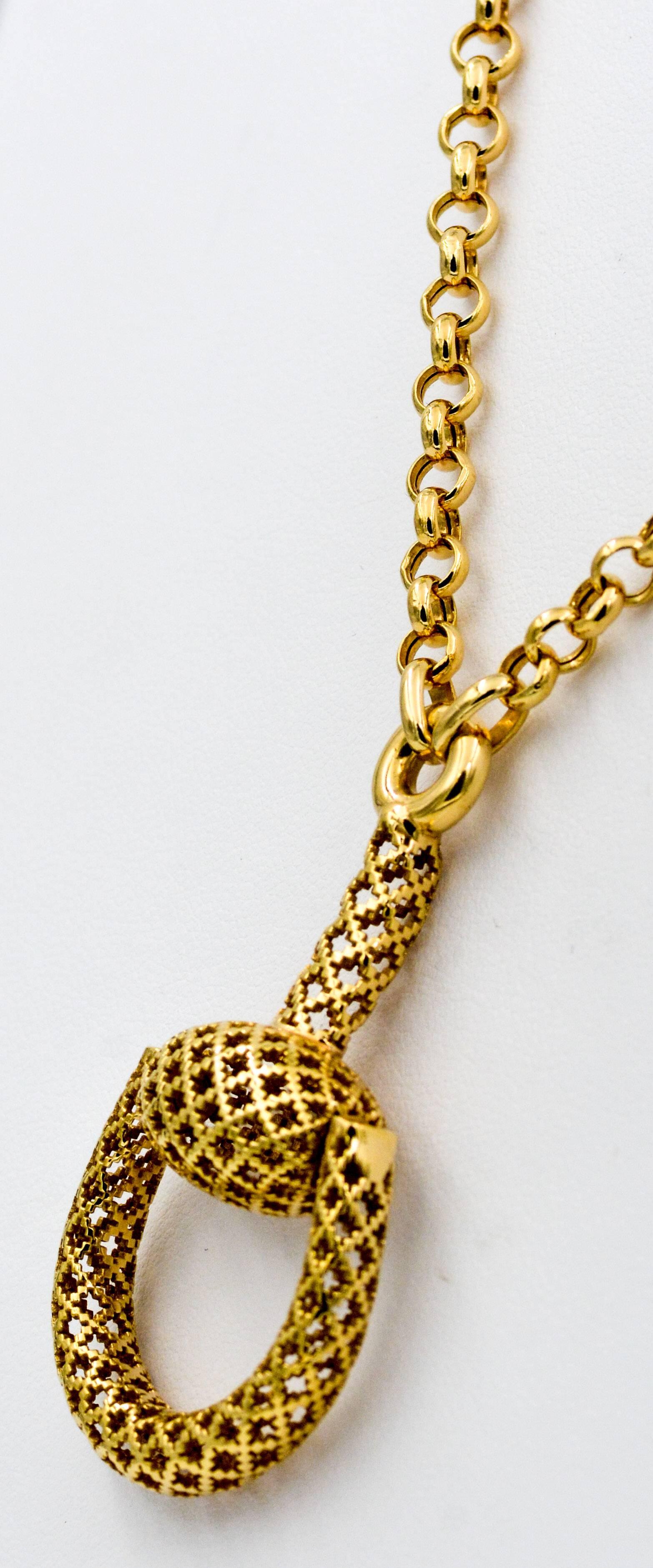gucci 18 karat gold necklace