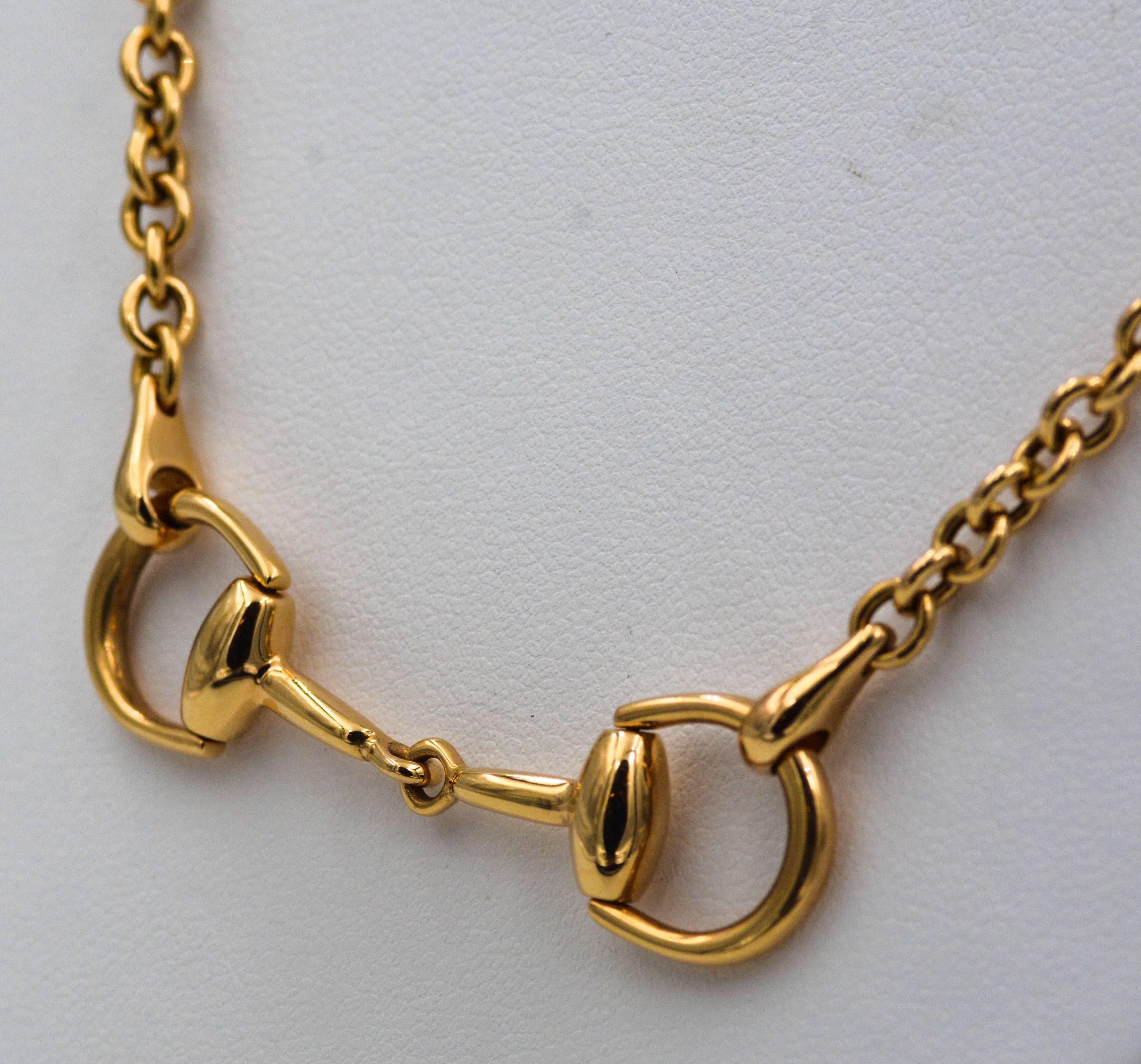 gucci horsebit necklace