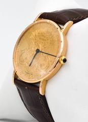 Corum Yellow Gold Liberty $20 Coin Face Manual Wind Wristwatch