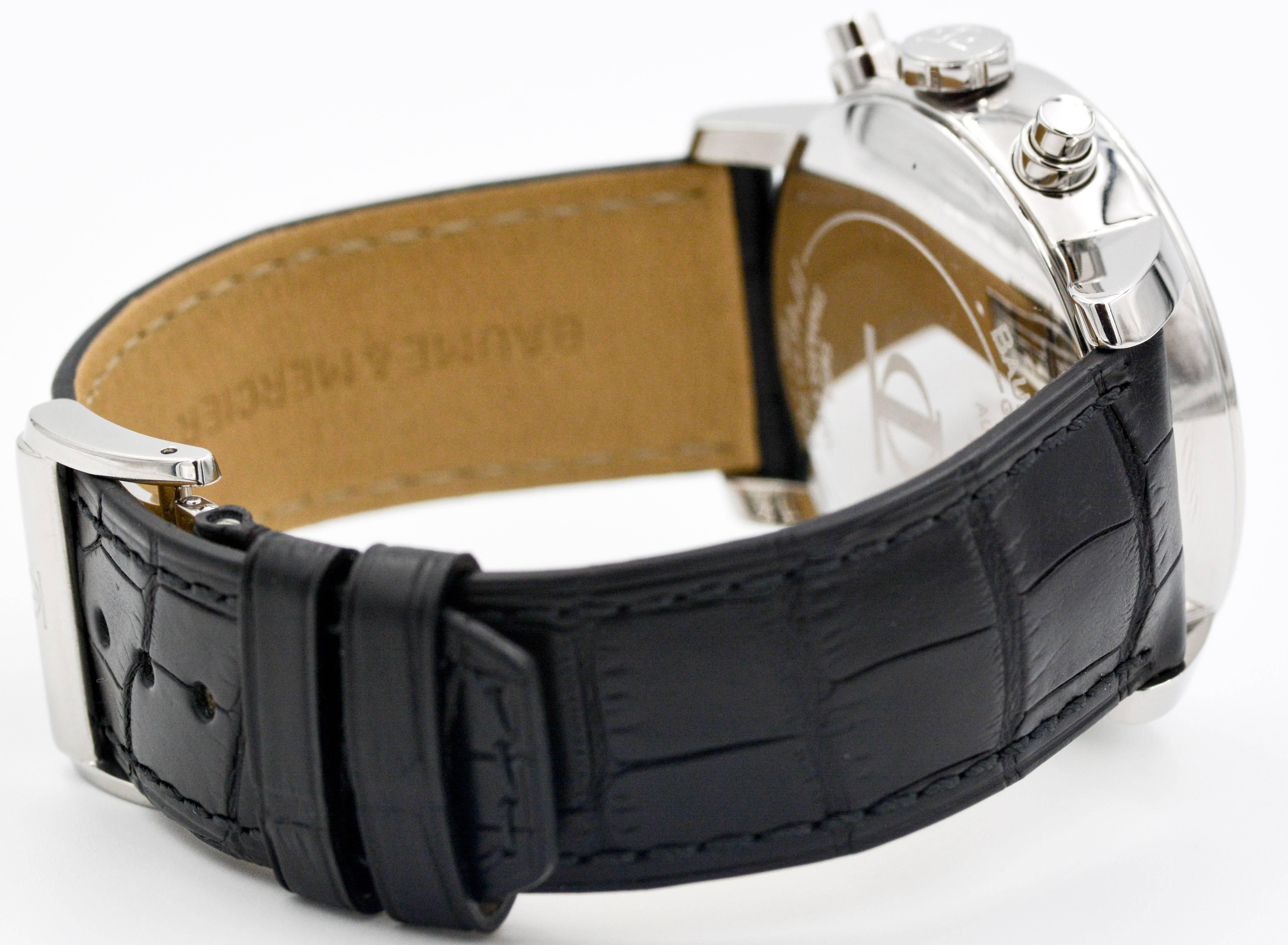 Men's Baume & Mercier Stainless Steel Chronograph Automatic Mechanical Wristwatch