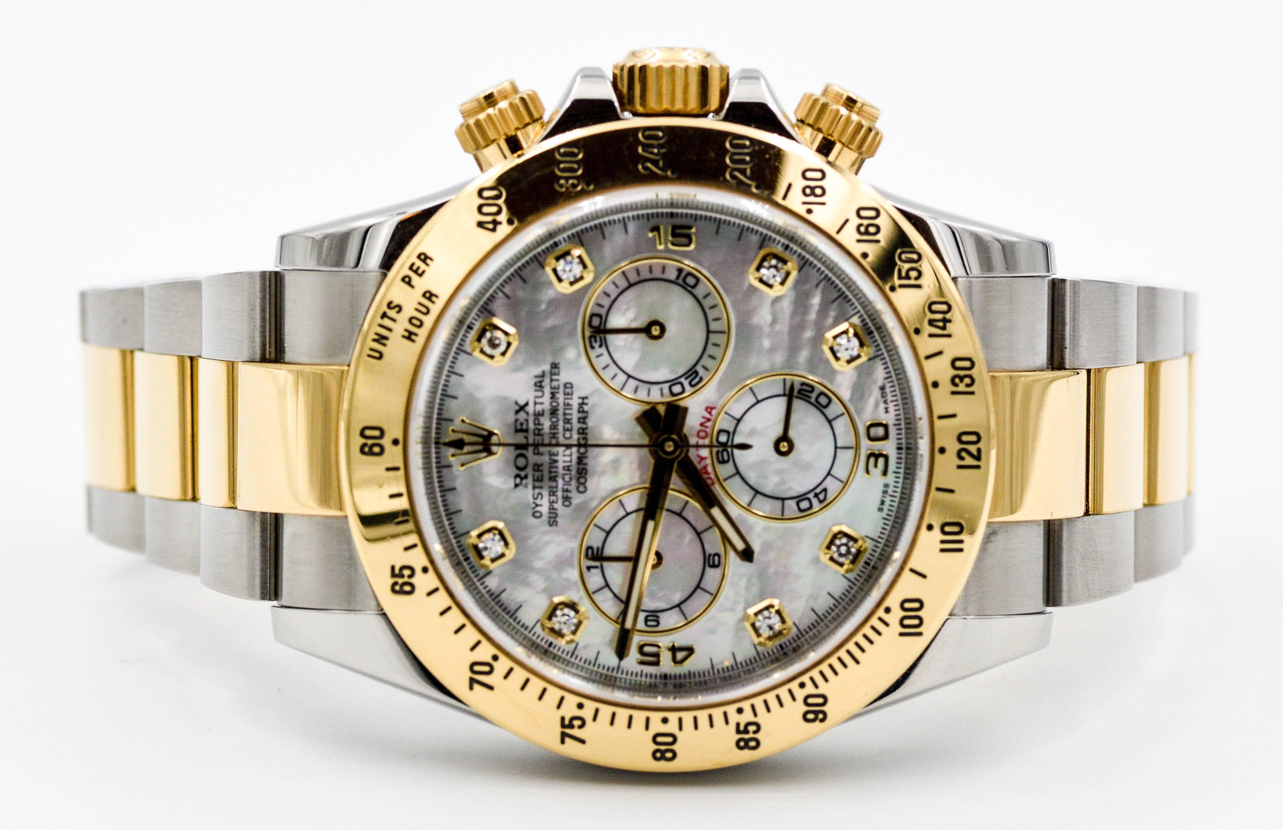 Rolex Yellow Gold Stainless Steel Daytona Mechanical Wristwatch  3