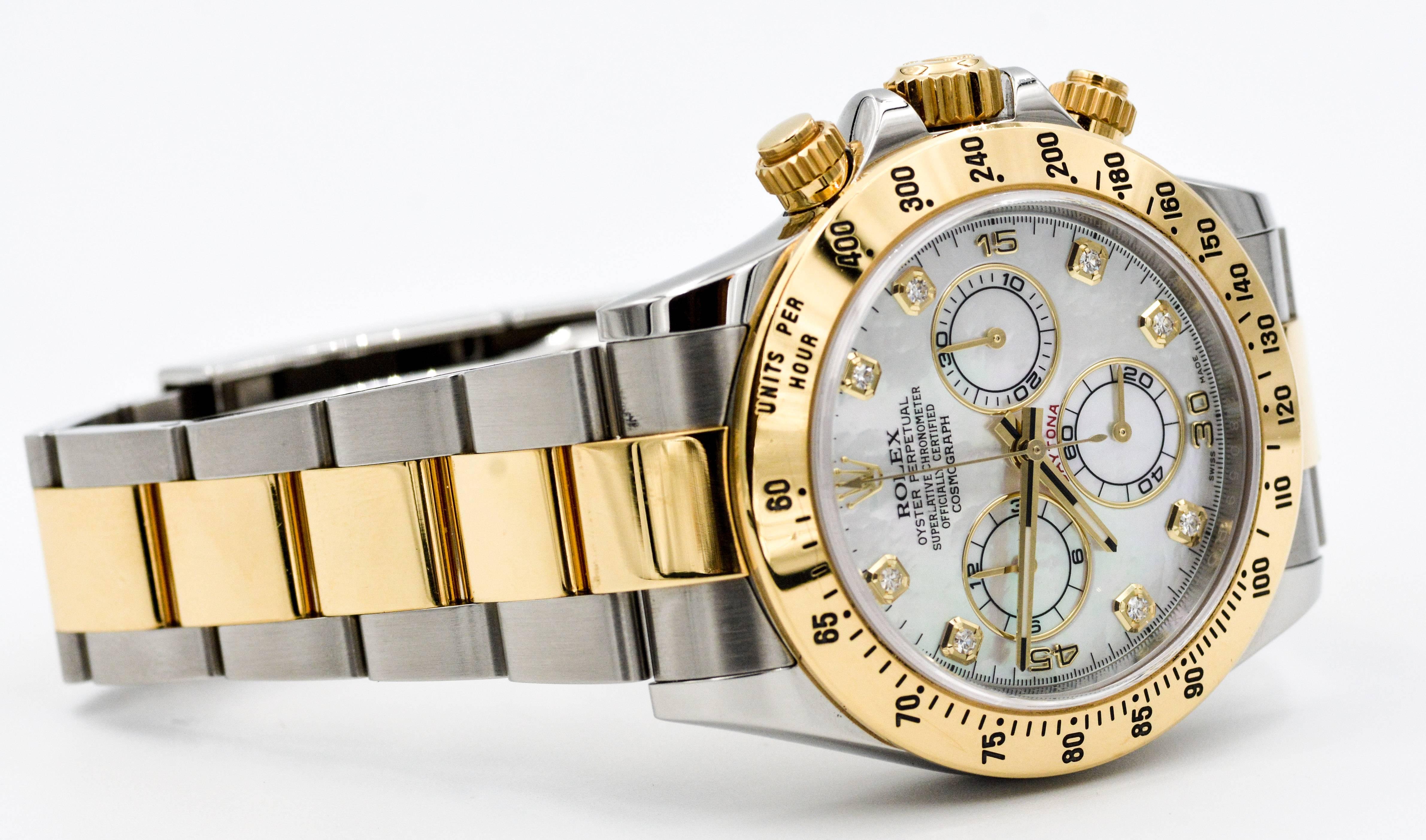 Rolex Yellow Gold Stainless Steel Daytona Mechanical Wristwatch  4