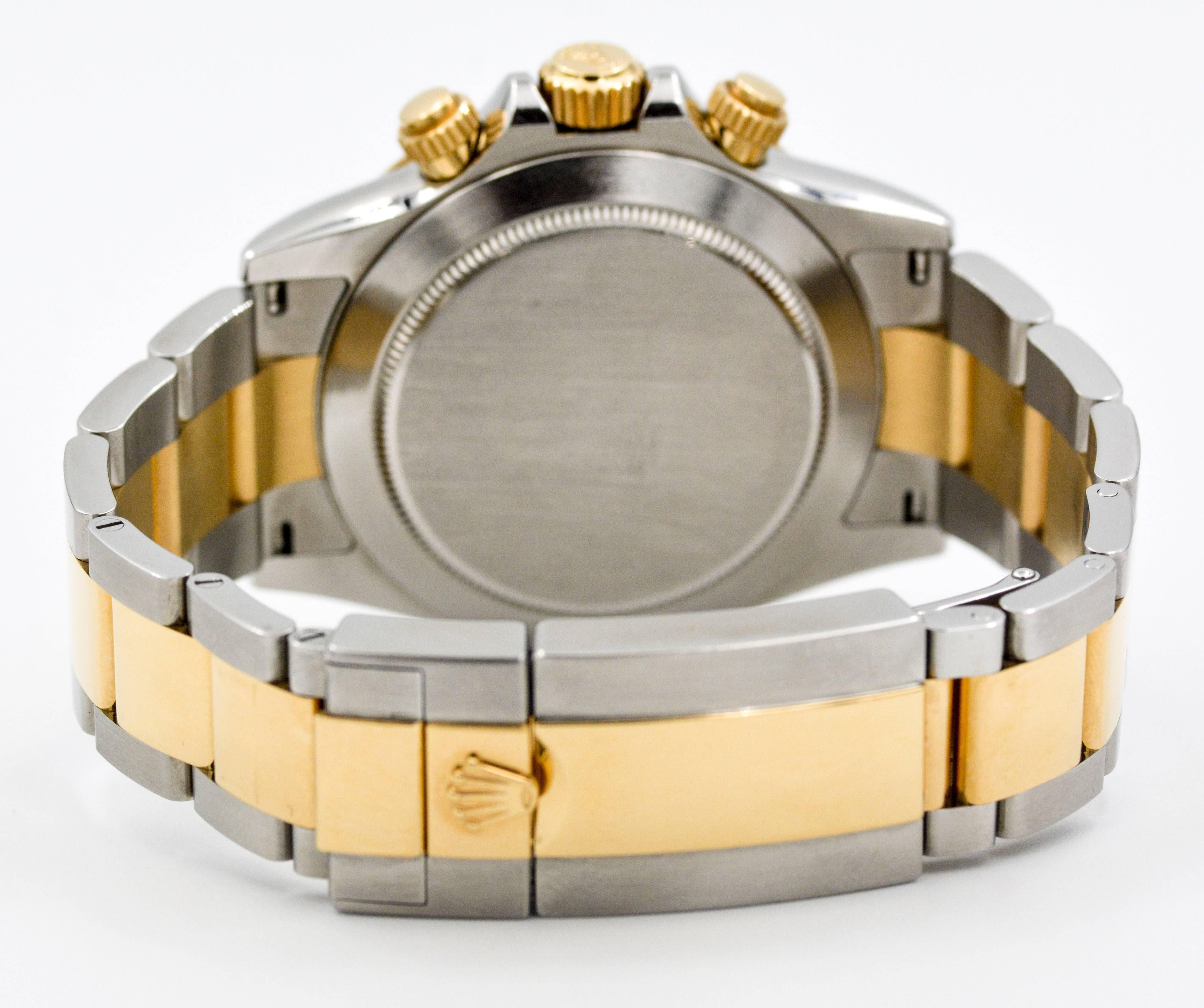 Rolex Yellow Gold Stainless Steel Daytona Mechanical Wristwatch  2