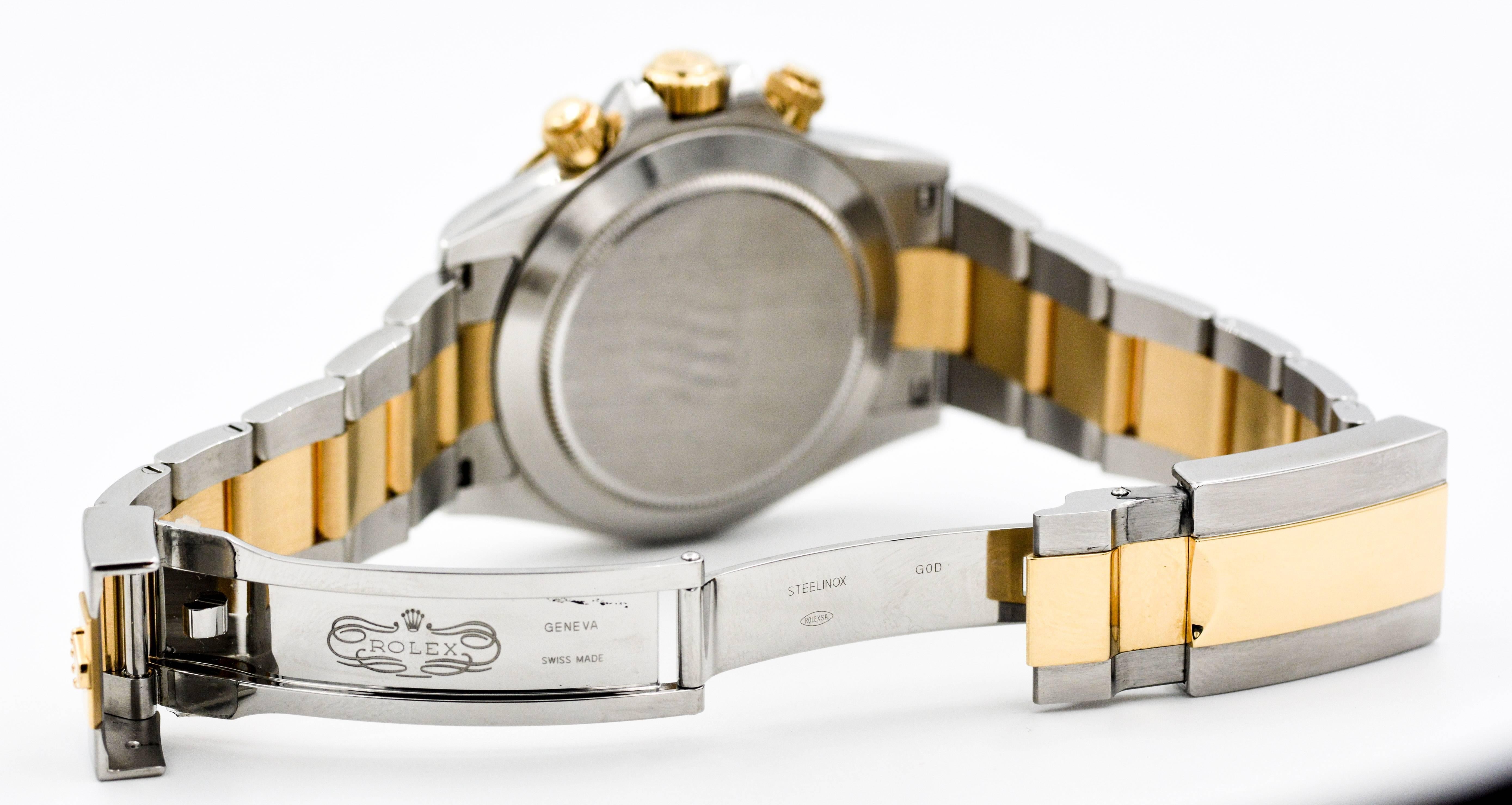 Rolex Yellow Gold Stainless Steel Daytona Mechanical Wristwatch  1