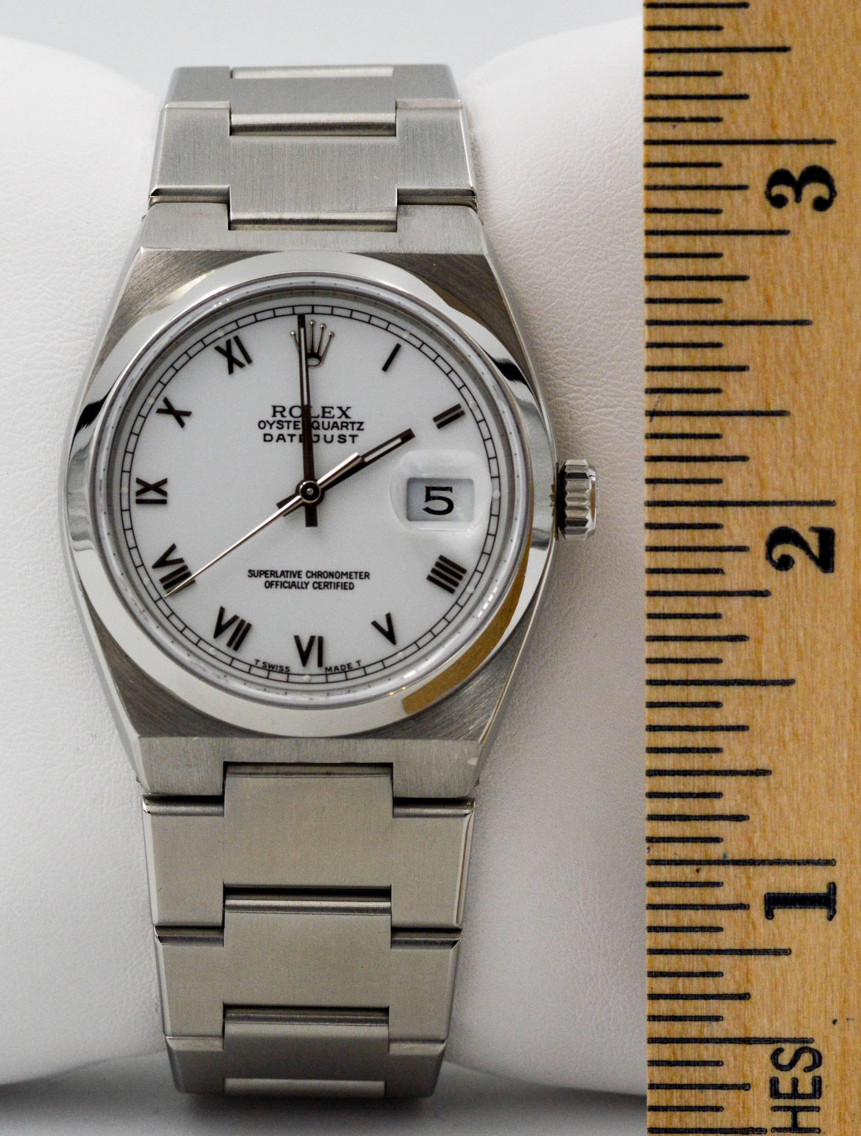 Rolex Stainless Steel Datejust Oyster Quartz Wristwatch 3