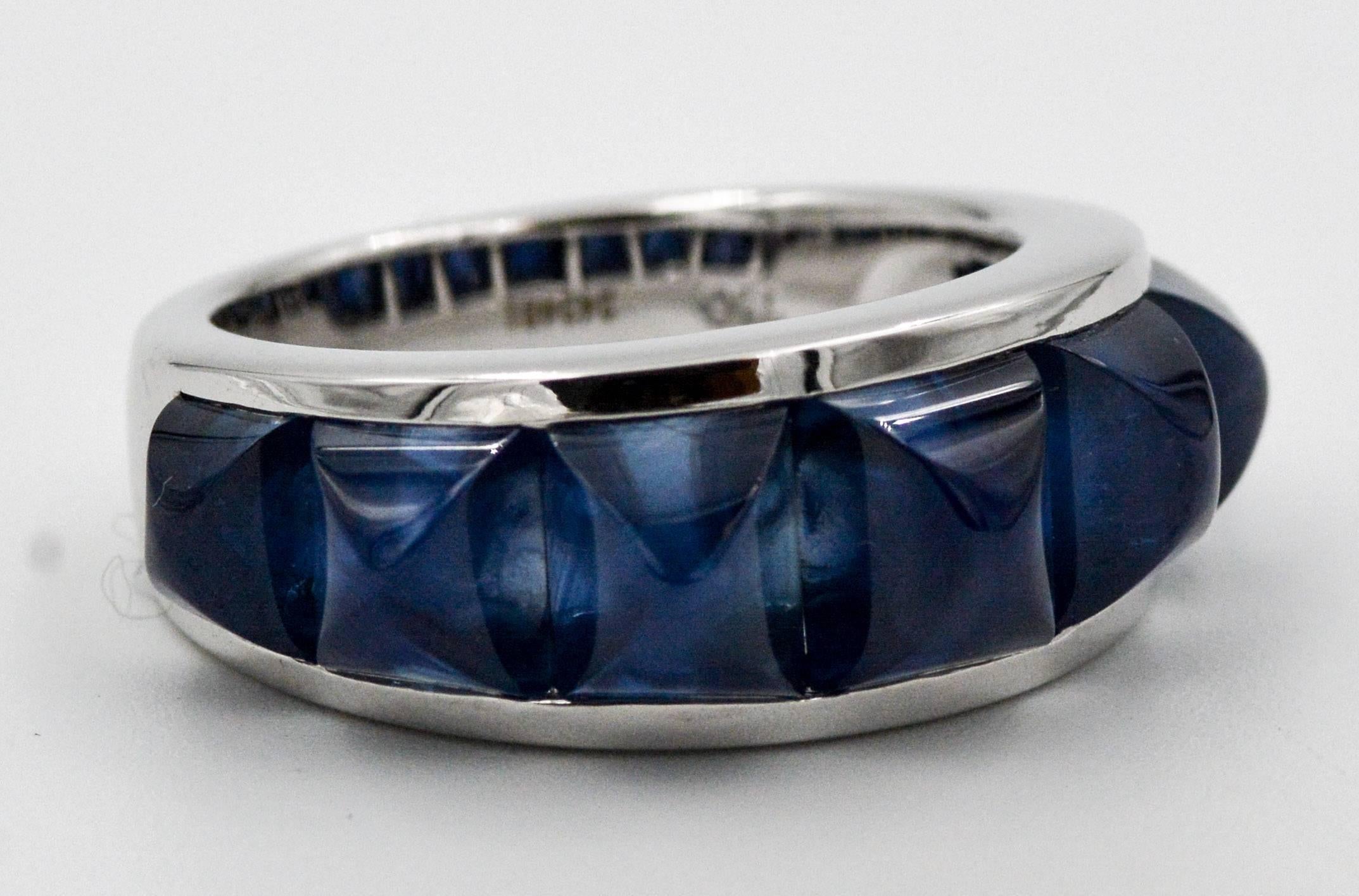 Seaman Schepps Portofino Blue Sapphire White Gold Ring 1
