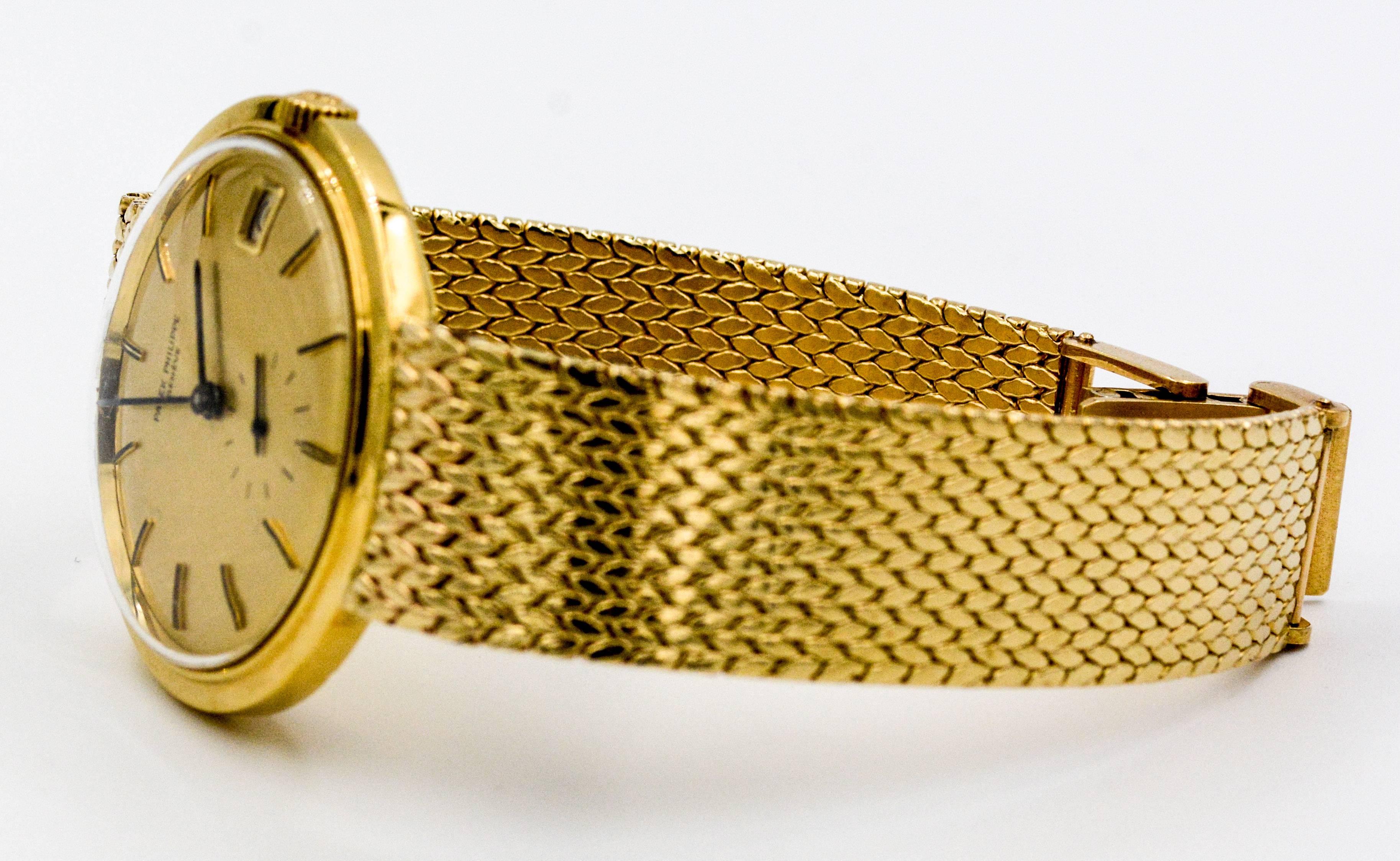 Patek Philippe Yellow Gold Automatic Dress Wristwatch  In Good Condition In Dallas, TX