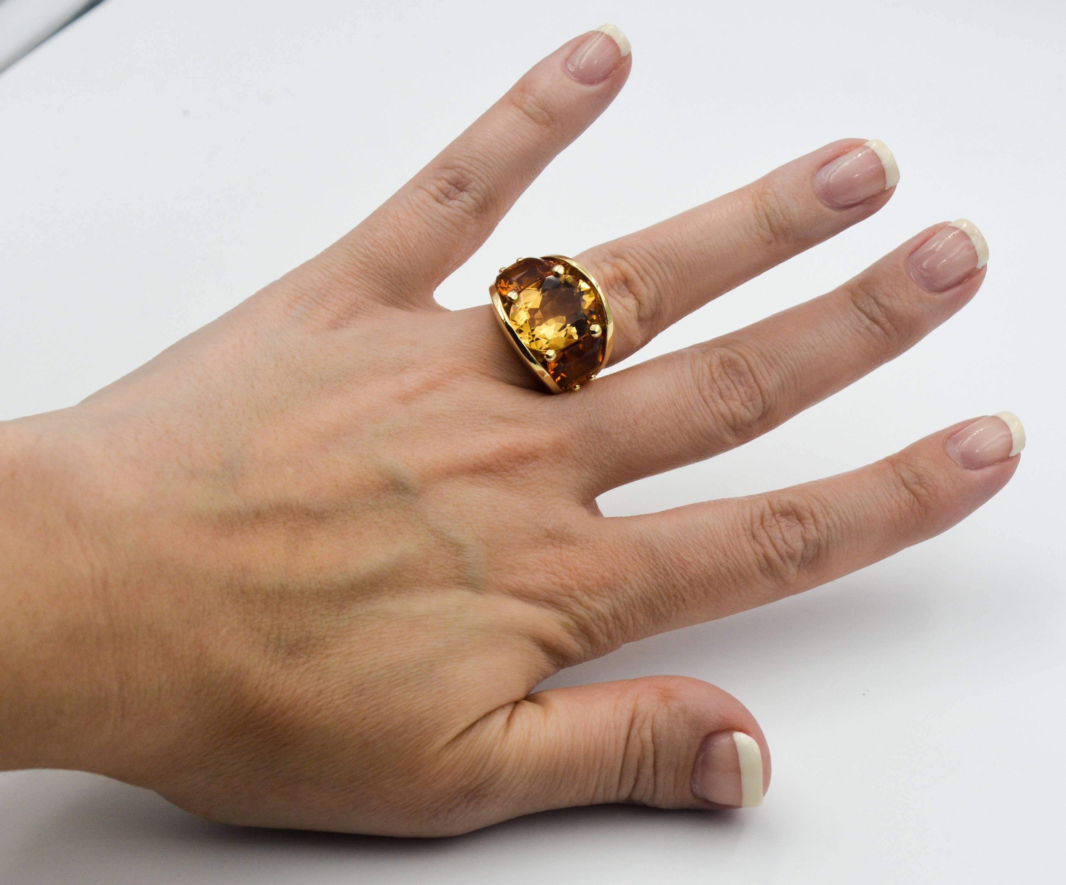 Women's Seaman Schepps 485 Park Avenue Collection Citrine Gold Ring