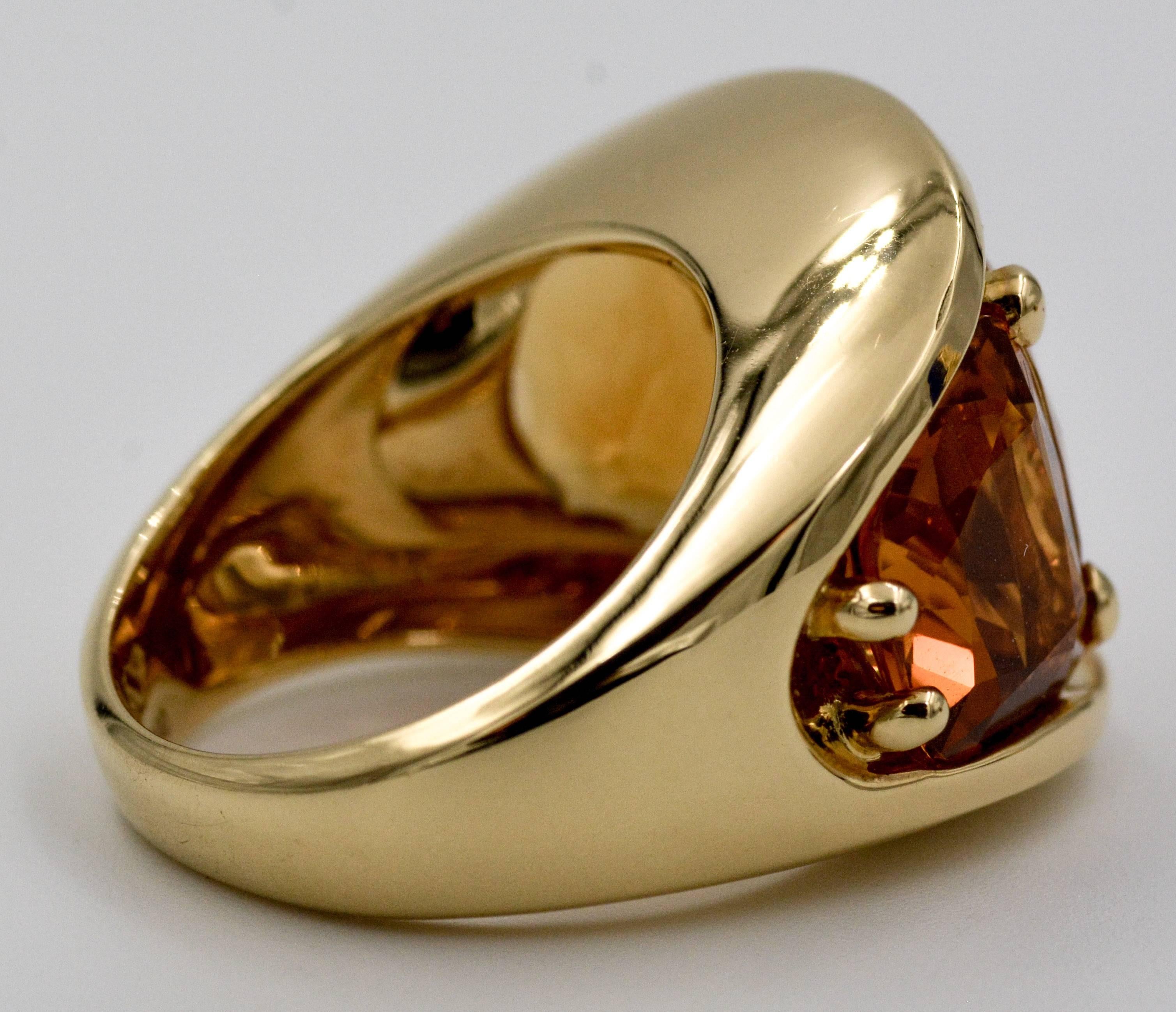 Modern Seaman Schepps 485 Park Avenue Collection Citrine Gold Ring