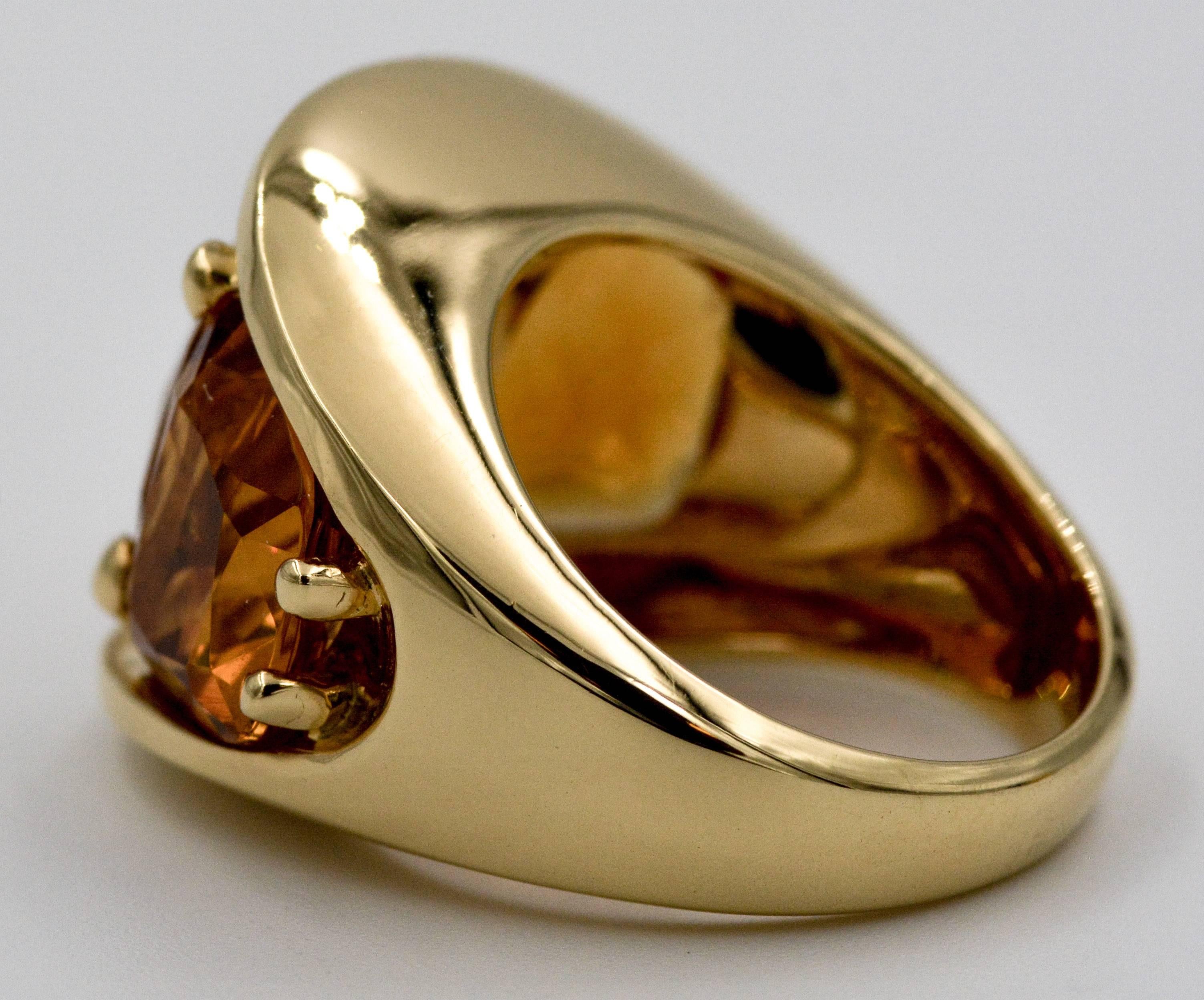 Seaman Schepps 485 Park Avenue Collection Citrine Gold Ring 2