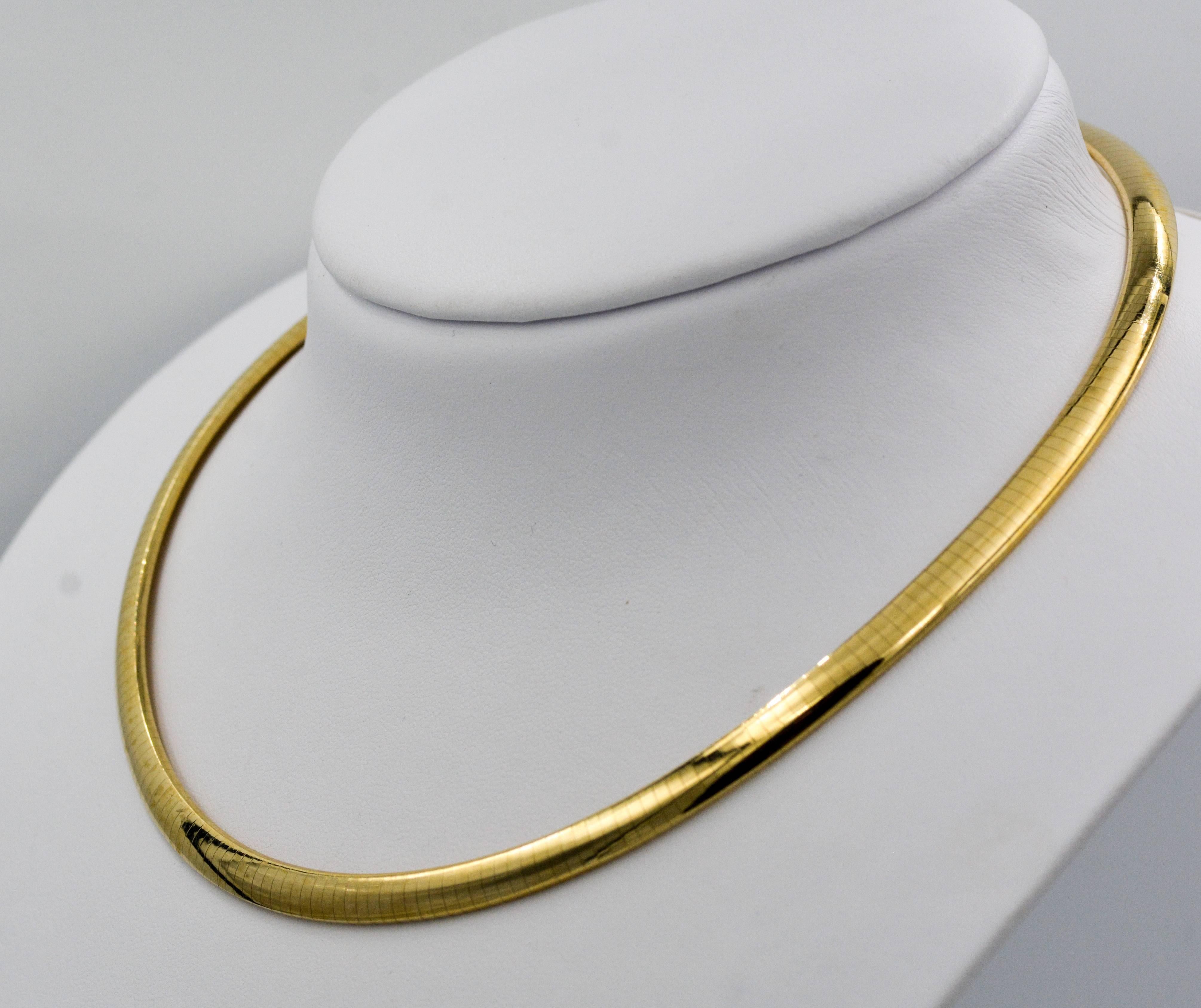 omega necklace gold 18k
