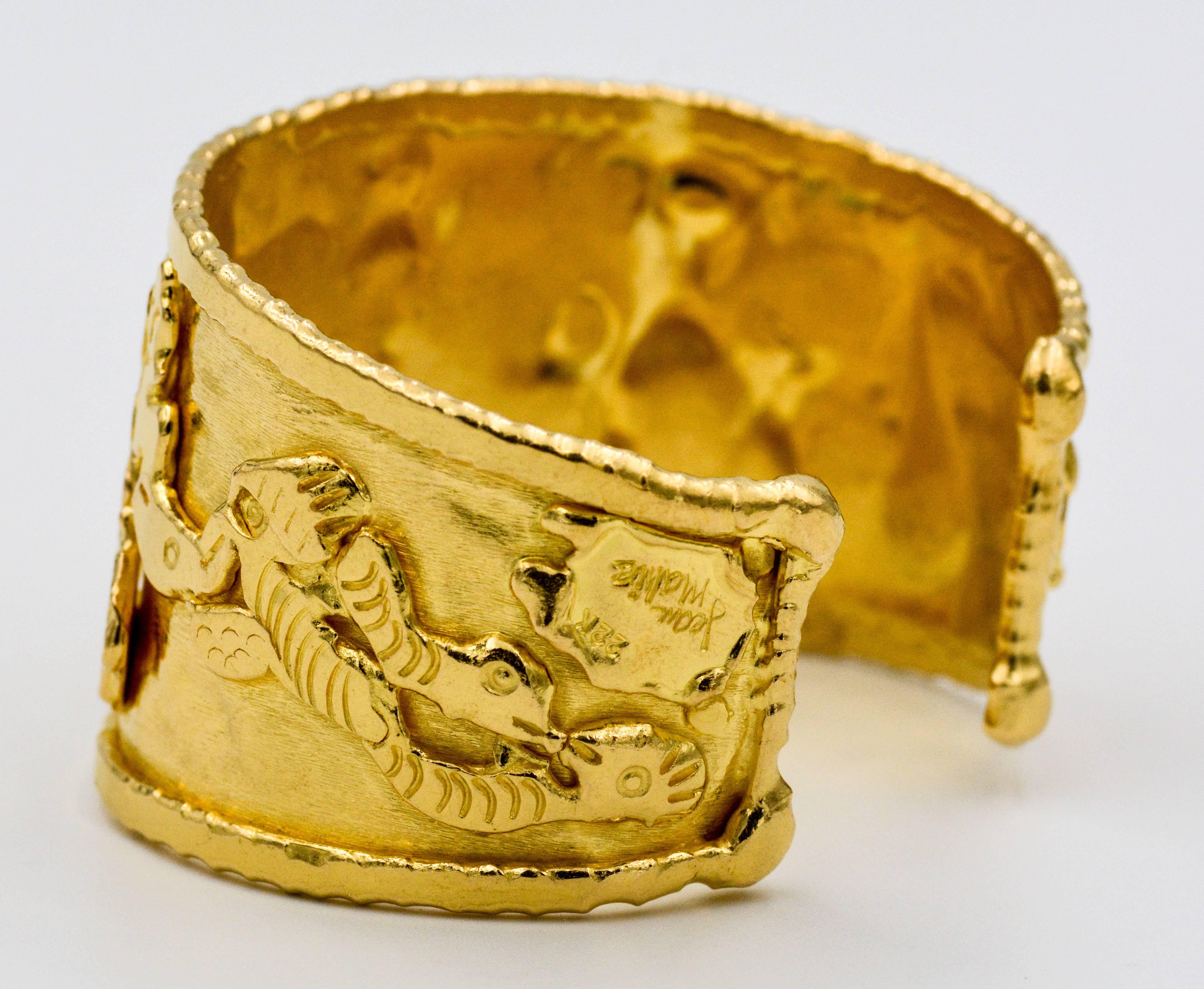 Jean Mahie Charming Monsters Gold Cuff Bracelet 1