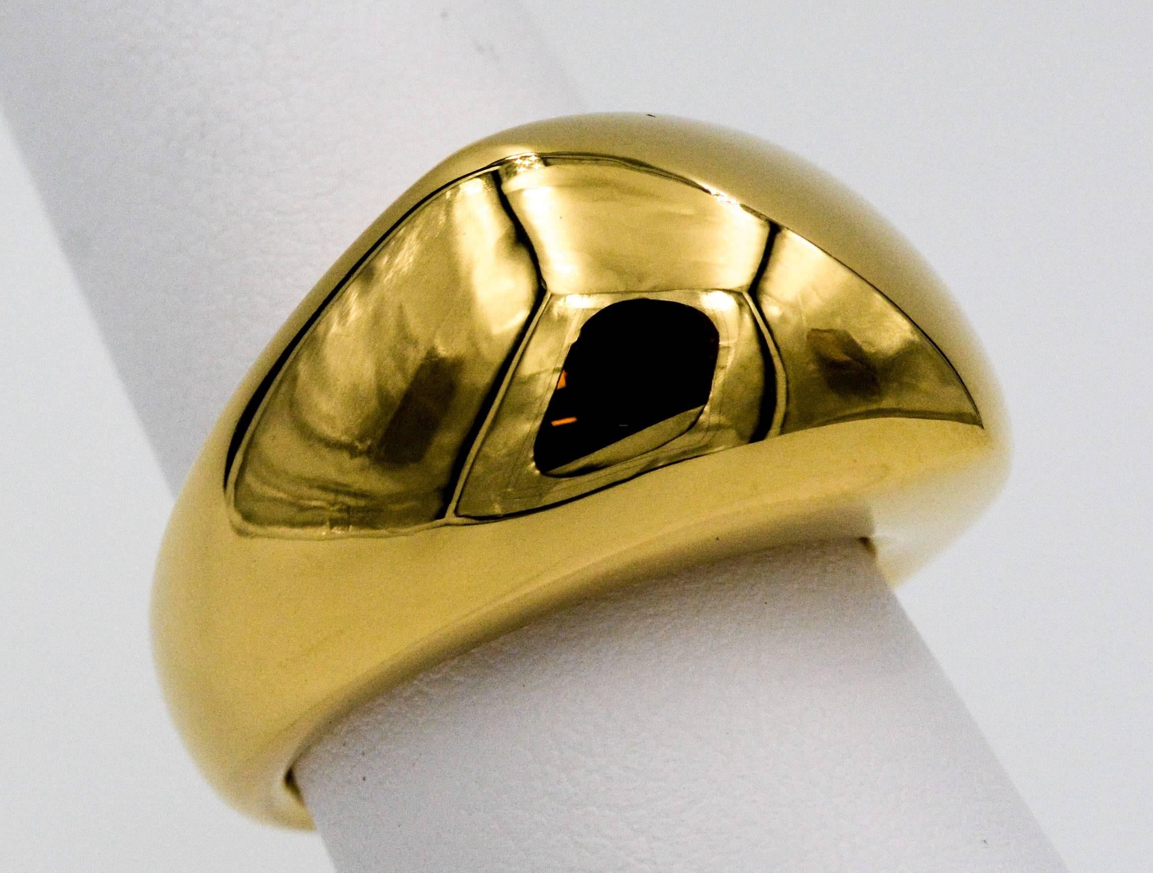  Salvatore Barberi High Domed Yellow Gold Ring  In New Condition In Dallas, TX