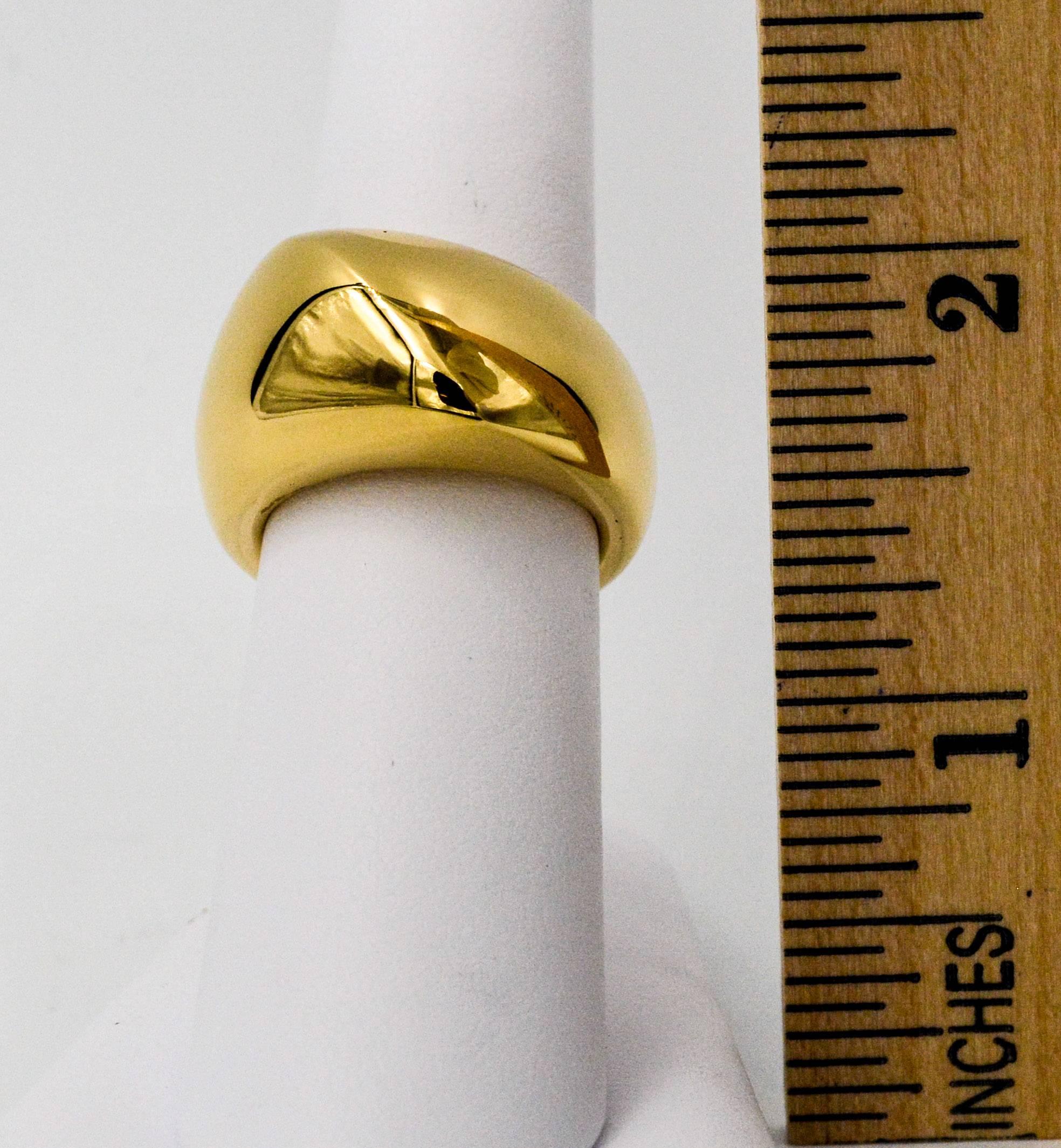 Women's  Salvatore Barberi High Domed Yellow Gold Ring 