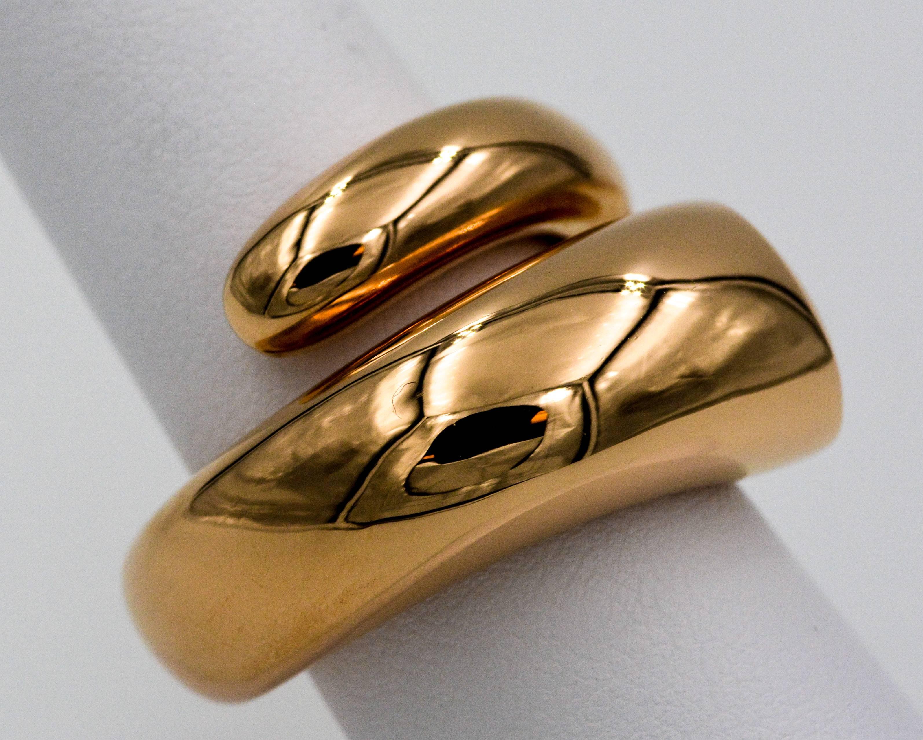 Oromalia Bypass Pink Gold High Domed Ring  3
