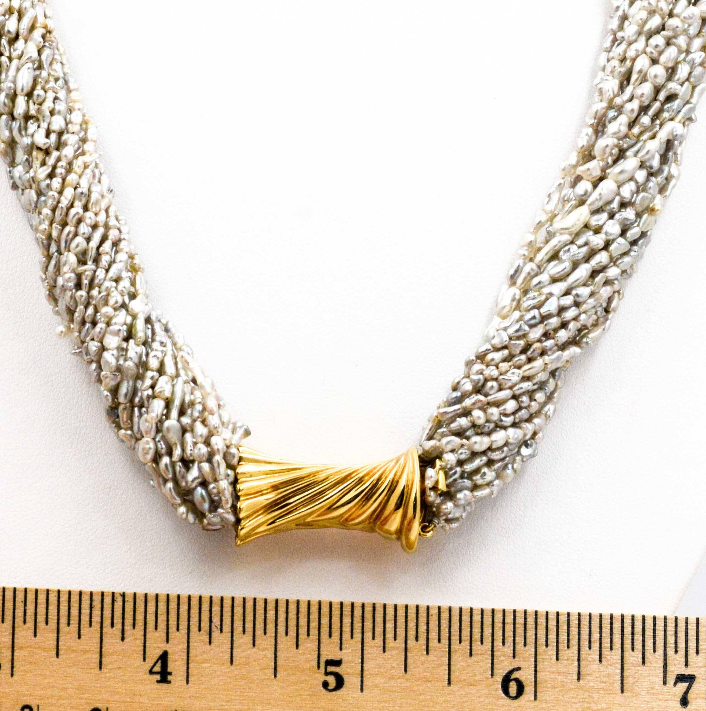 Keshi Pearl Multi Strand Necklace 1