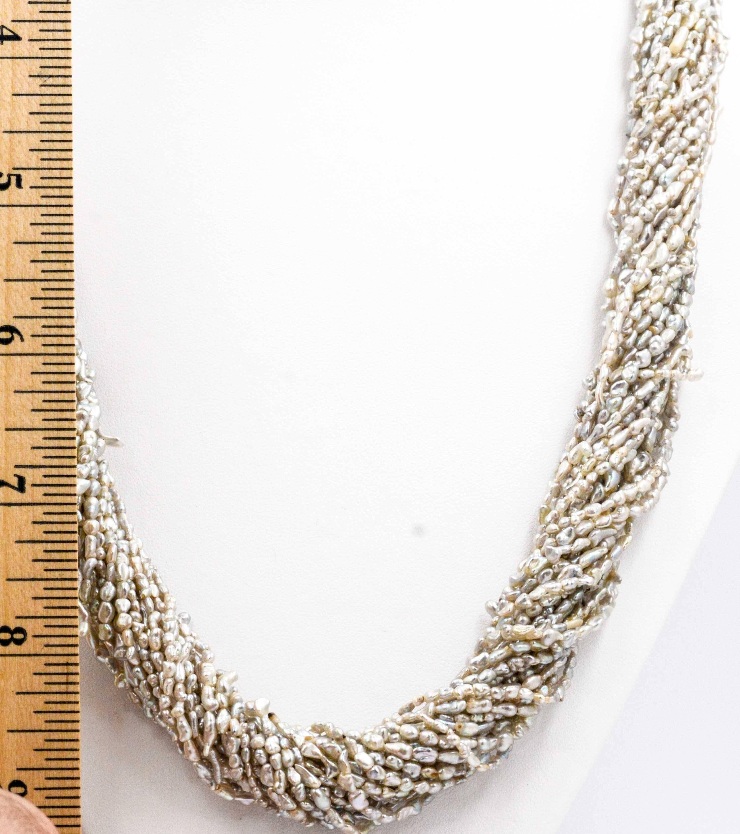 Keshi Pearl Multi Strand Necklace 3