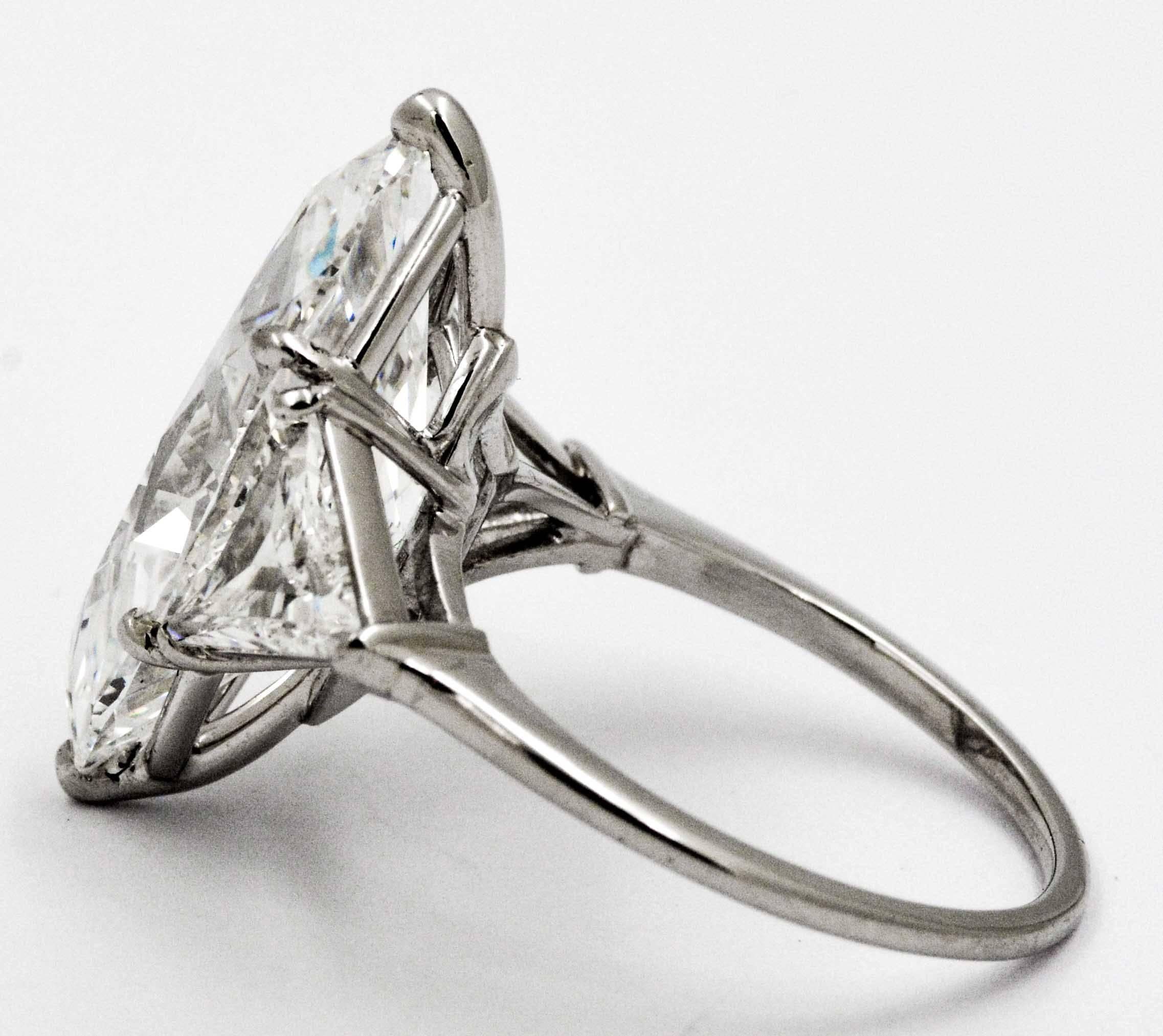 7.04 ct Marquise Diamond and Platinum Engagement Ring 2