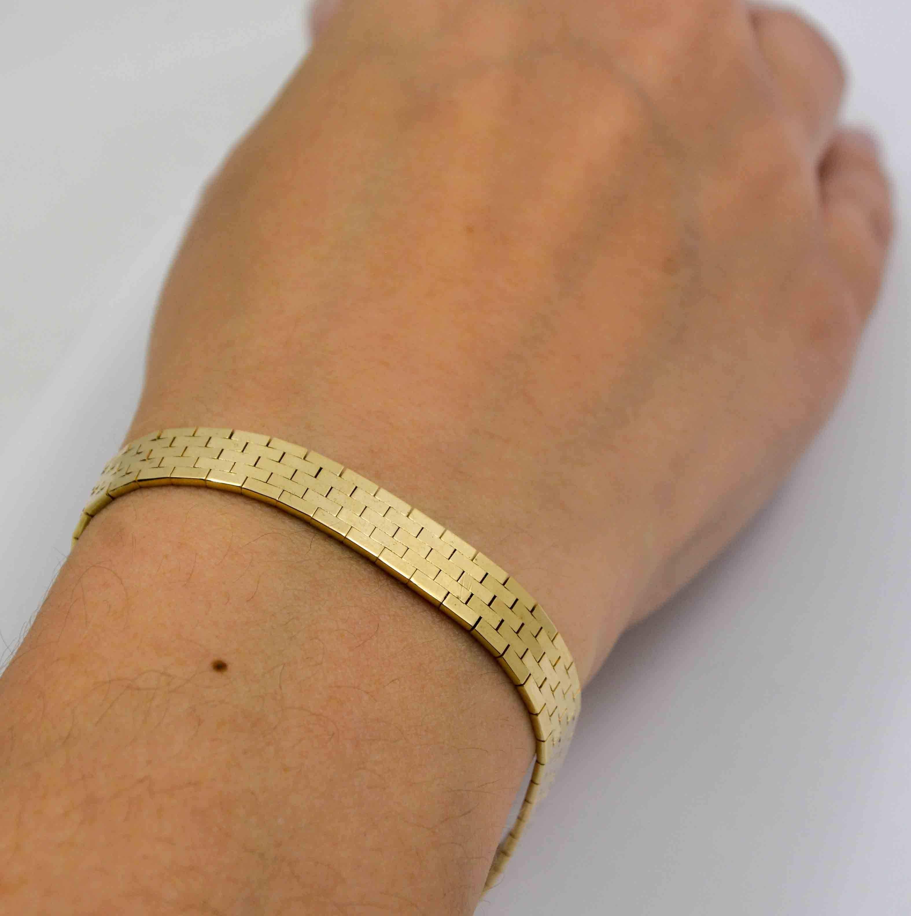 gold brick bracelet