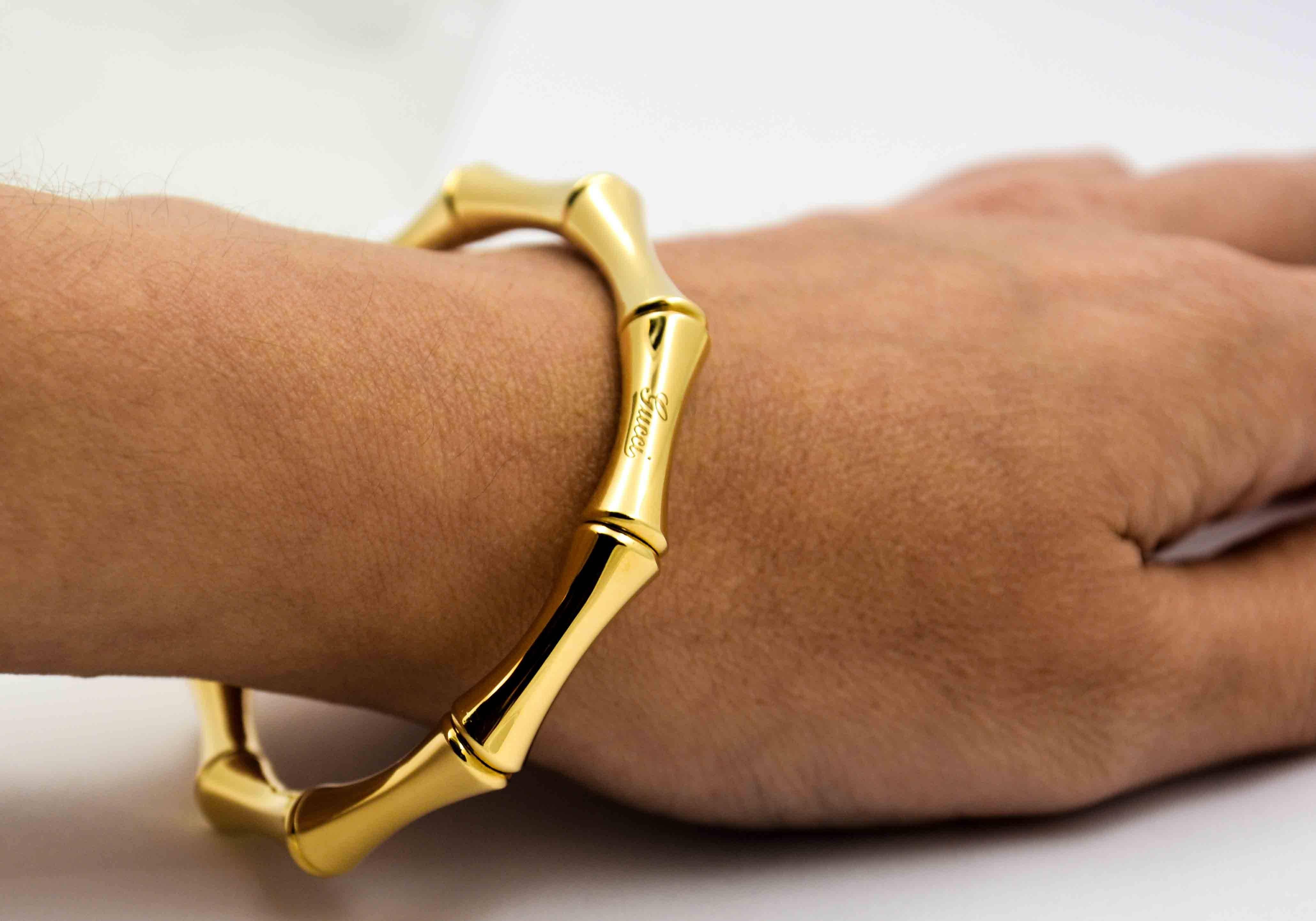 gucci bamboo bracelet gold