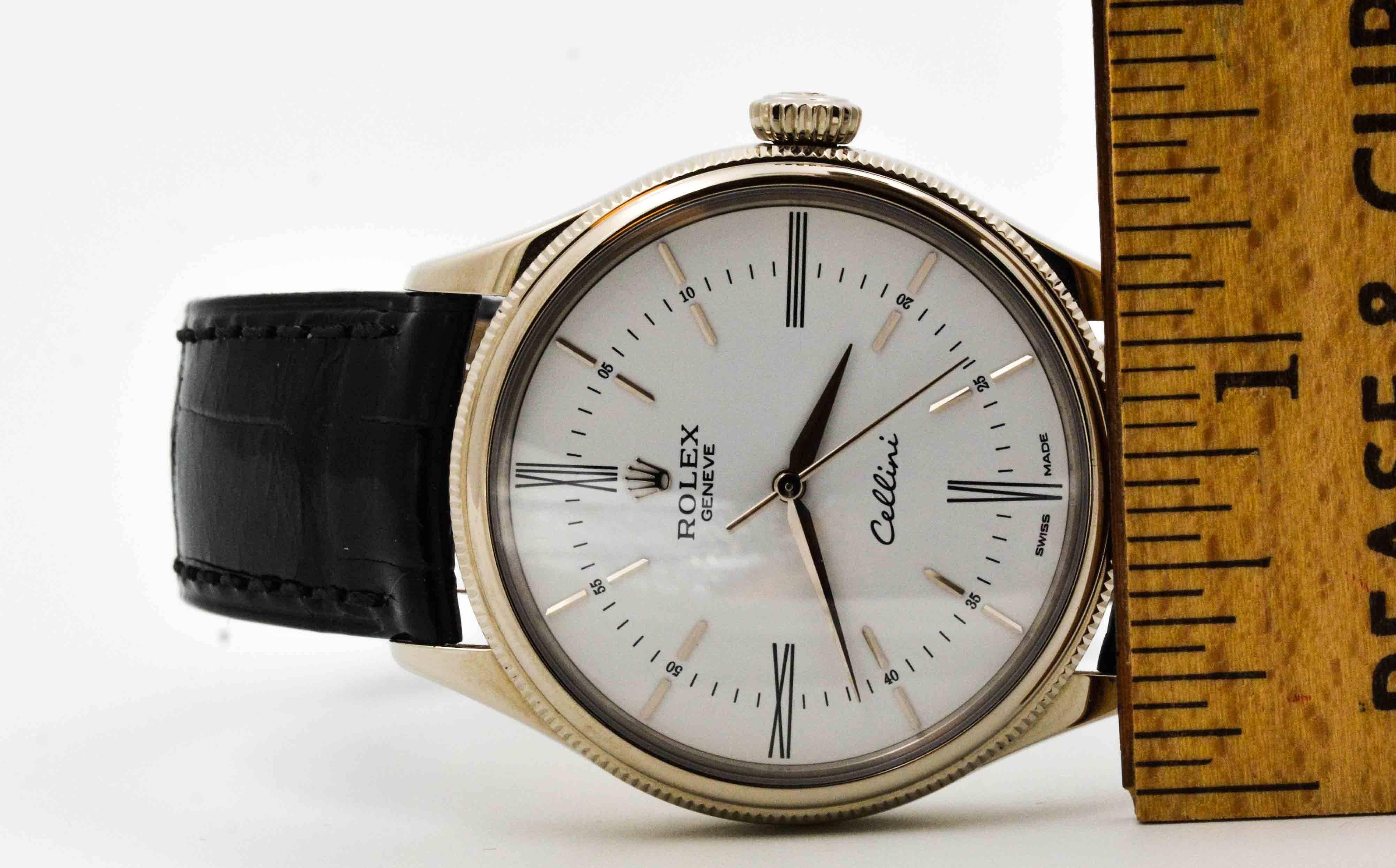 Men's Rolex White Gold Cellini Wristwatch