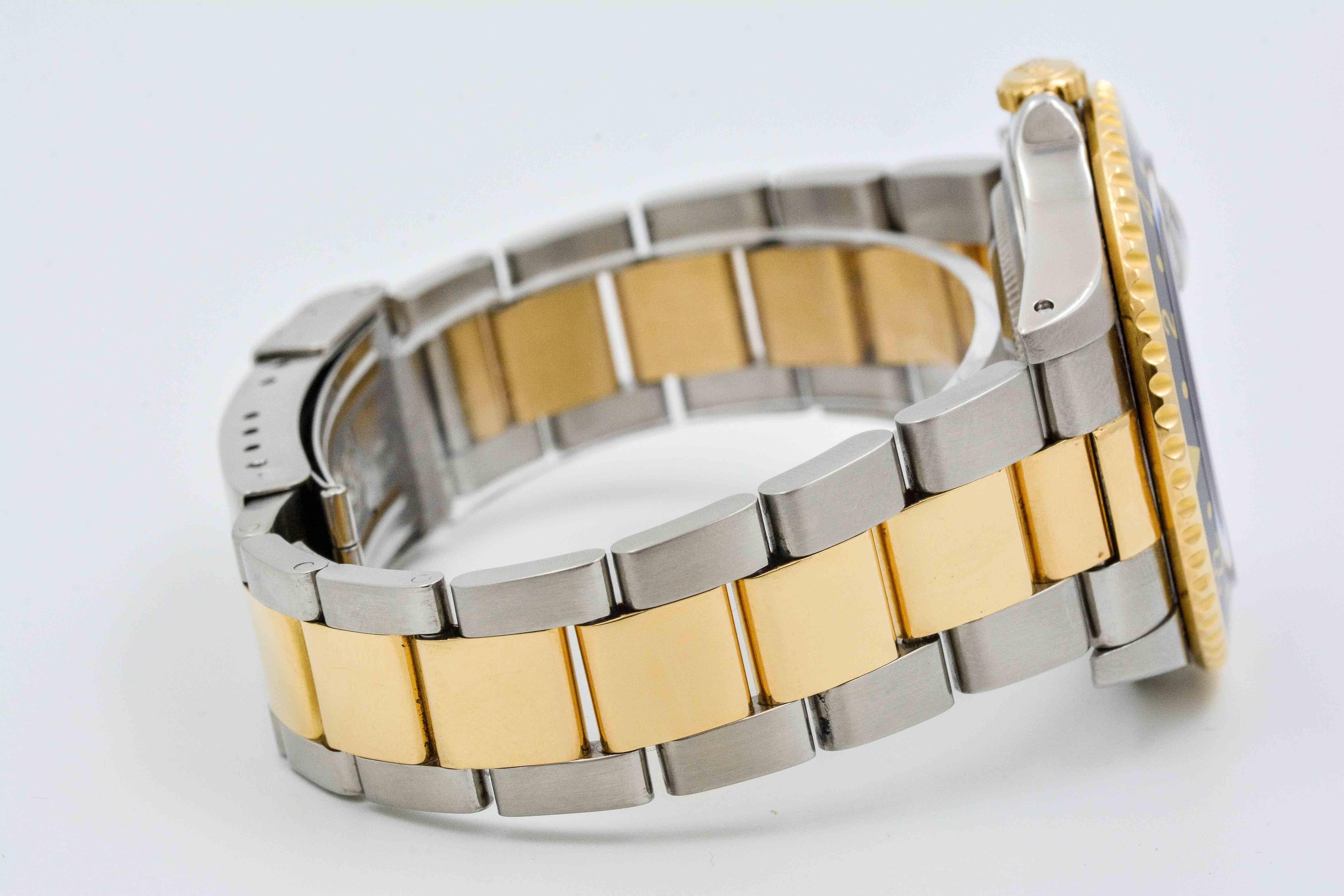 Rolex Yellow Gold Stainless Steel GMT Master II Wristwatch 1