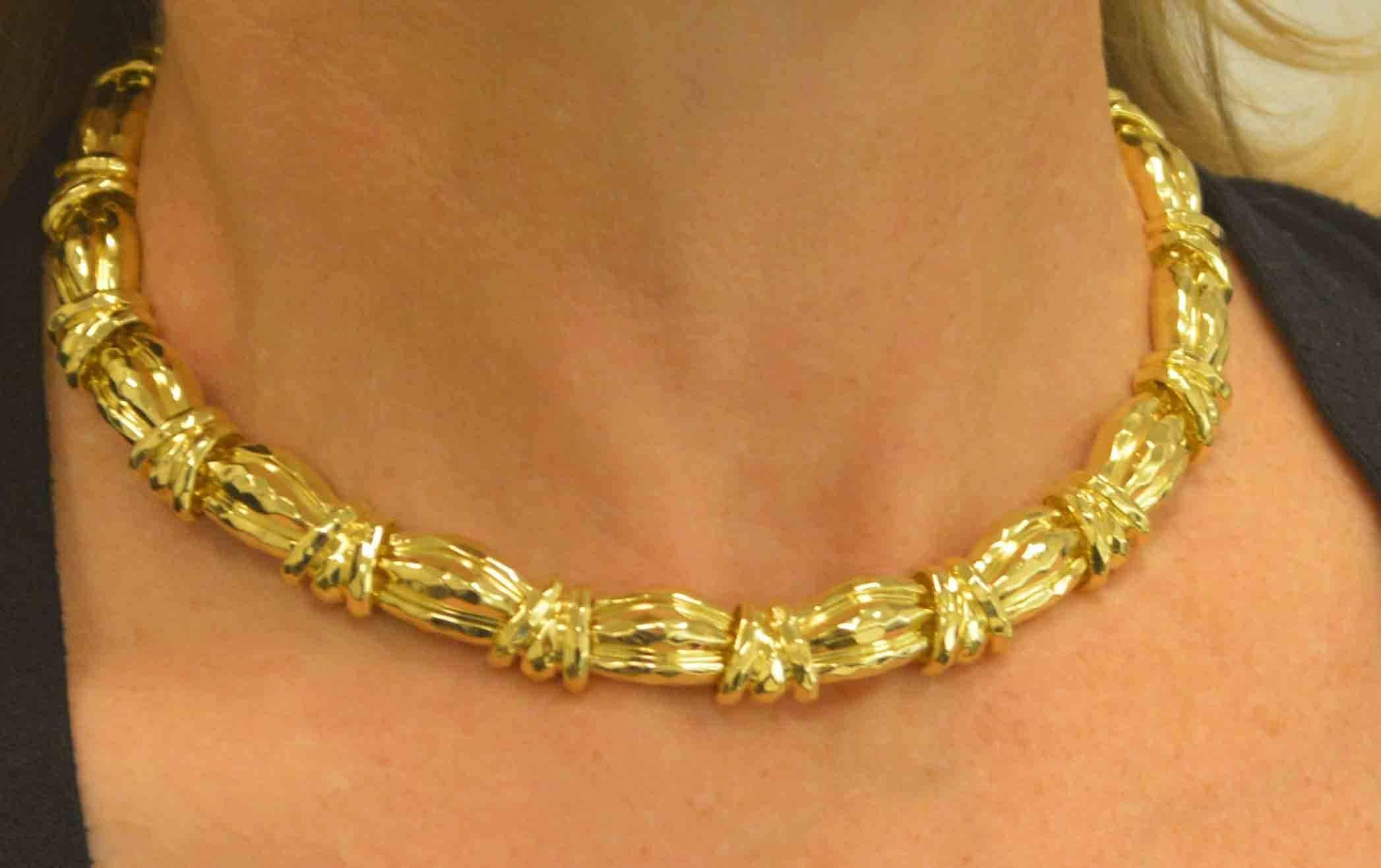 Henry Dunay Triple Domed Link Yellow Gold Chain Necklace 2