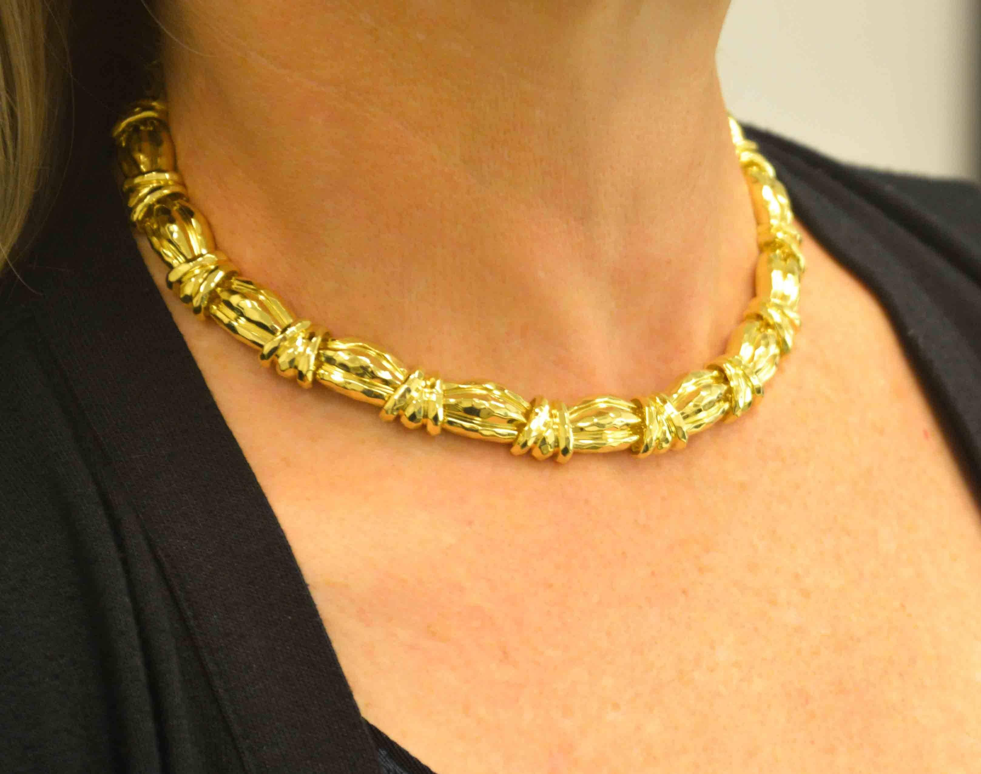 Henry Dunay Triple Domed Link Yellow Gold Chain Necklace 3