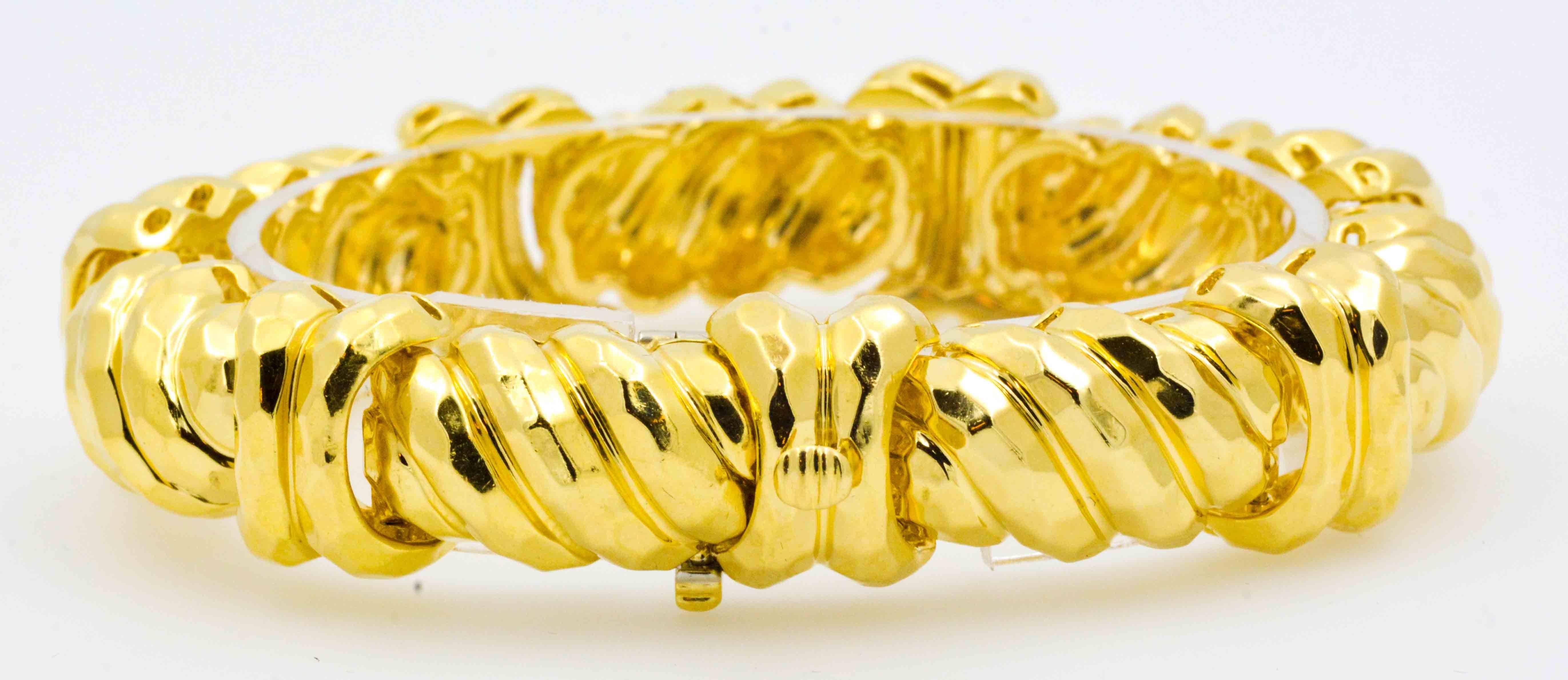 Women's Henry Dunay 18 Karat Yellow Gold Link Bracelet