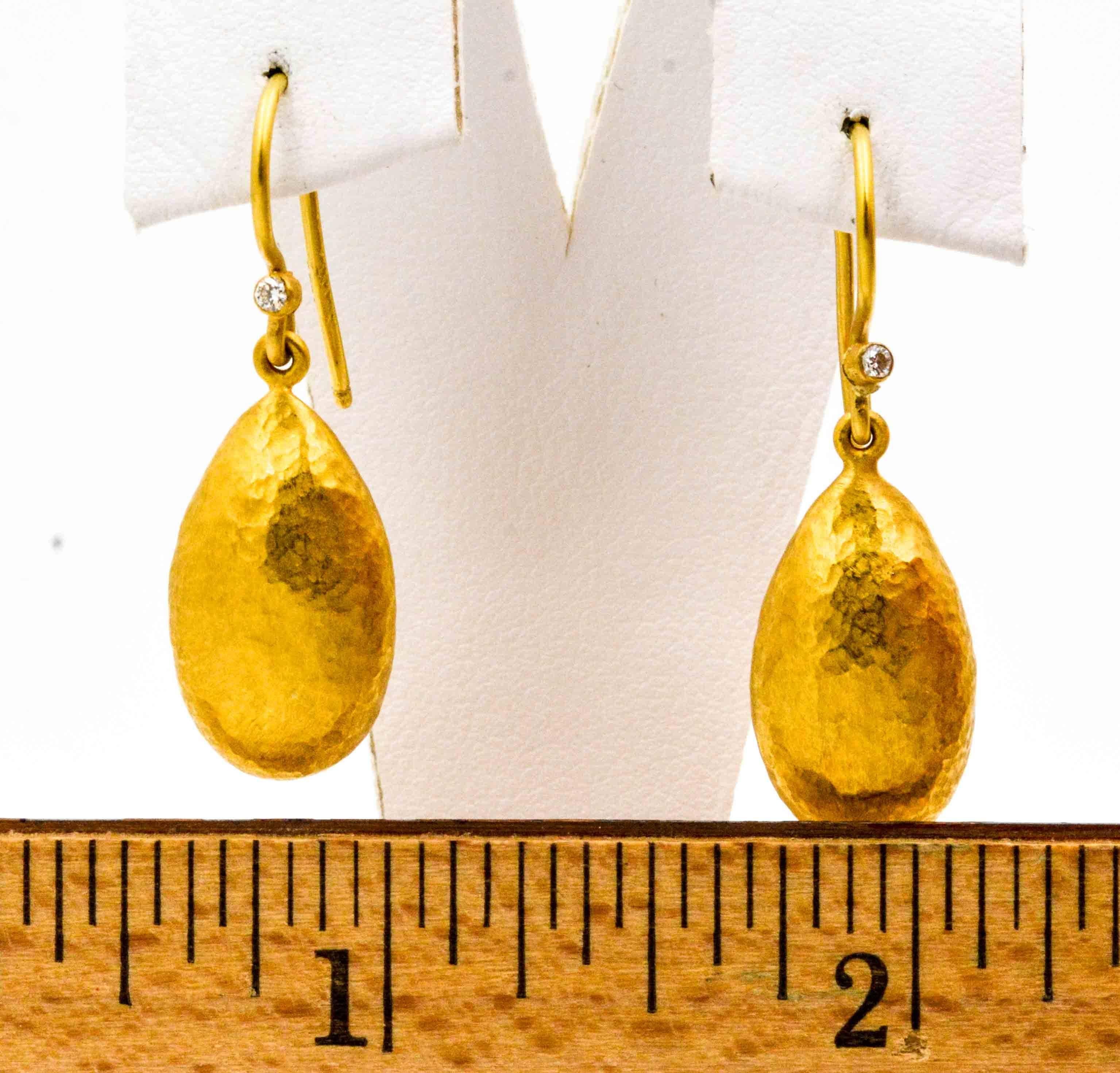 Lika Behar Amanda 24 Karat Gold Drop Earrings In Excellent Condition In Dallas, TX