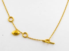 Lika Beha 24 K Yellow Gold Necklace with Sterling Silver, 0.24 Carat Diamonds
