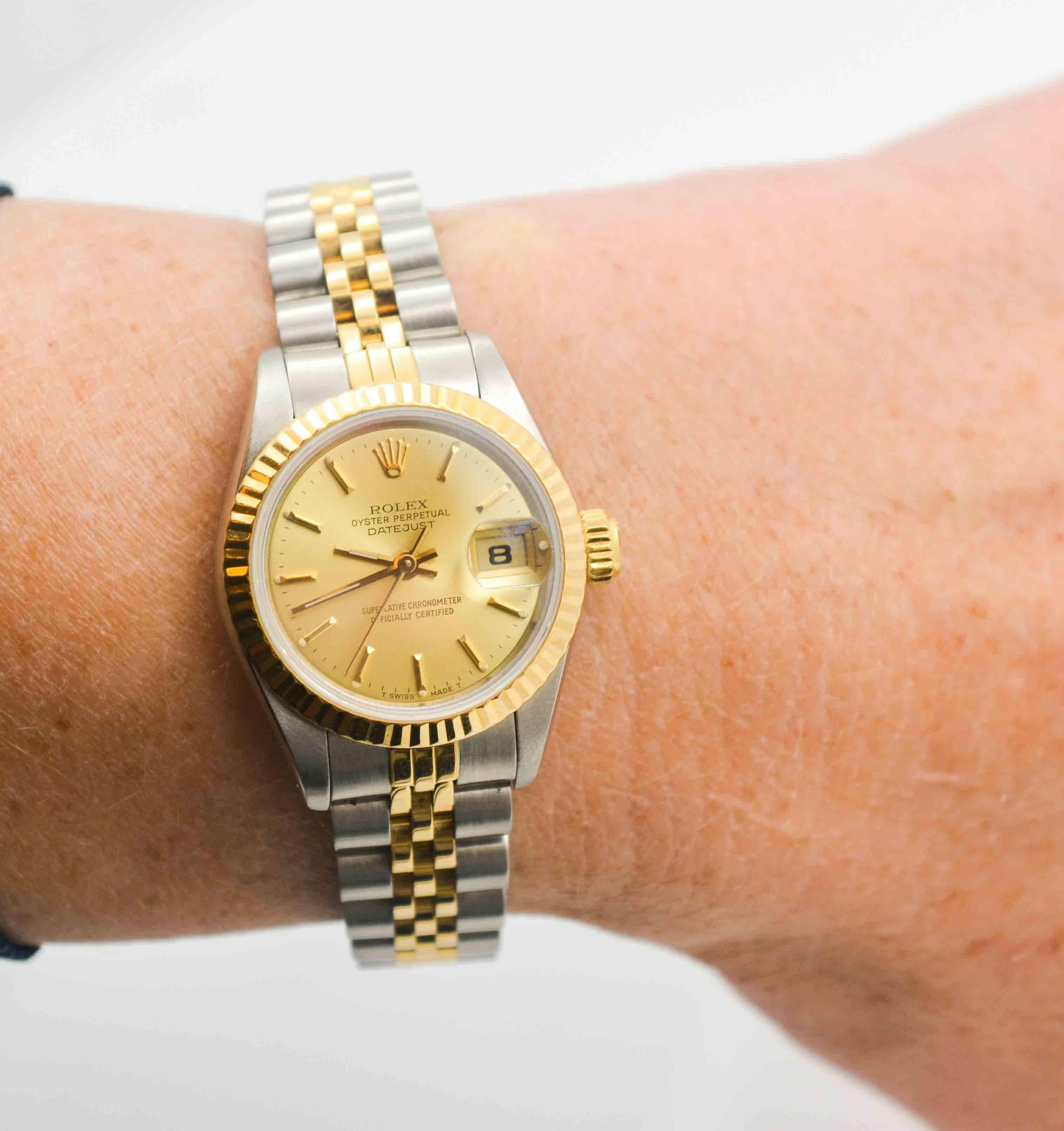 Rolex Yellow Gold stainless steel Datejust Automatic Wristwatch 3