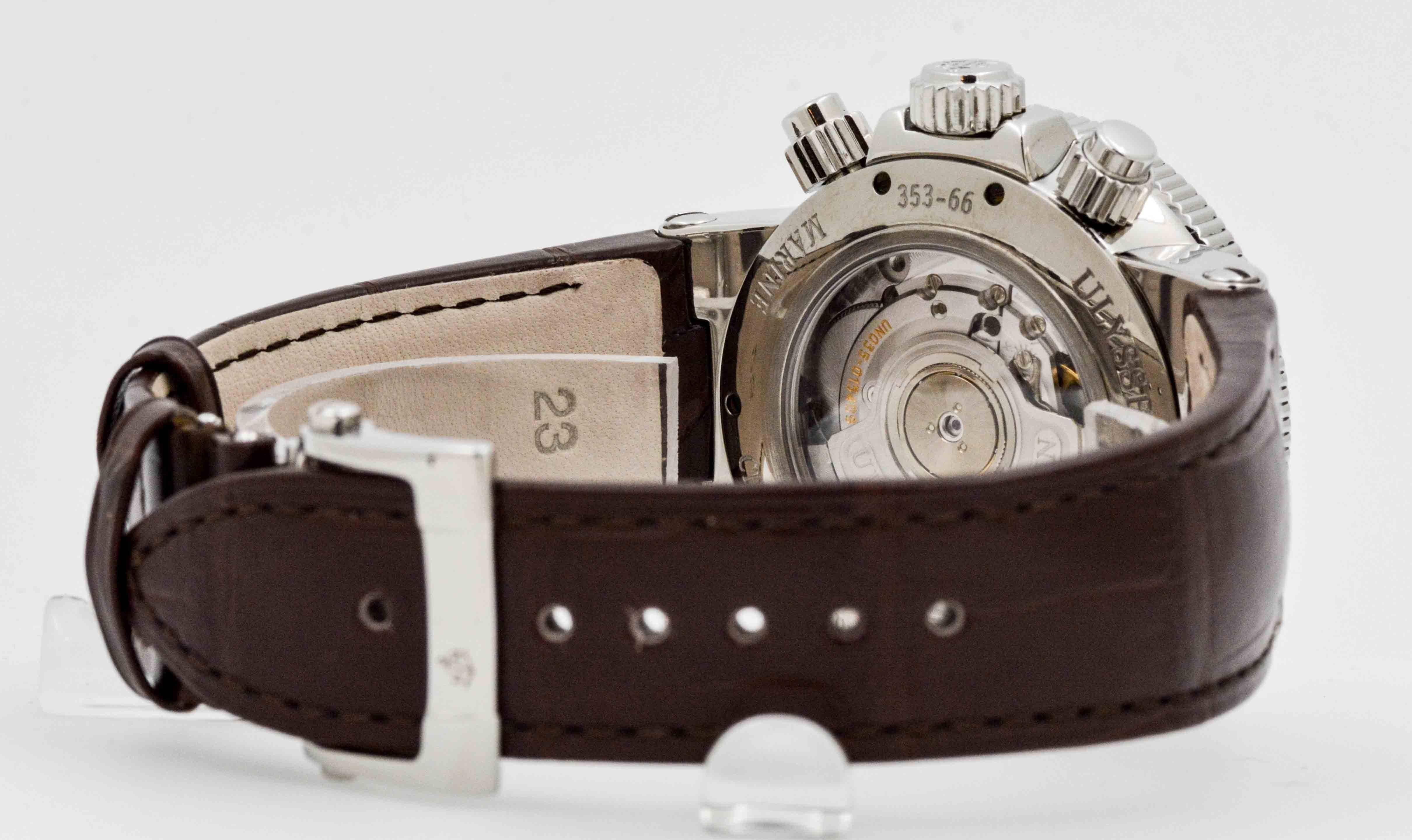Men's Ulysse Nardin Stainless Steel Maxi Marine Automatic Wristwatch
