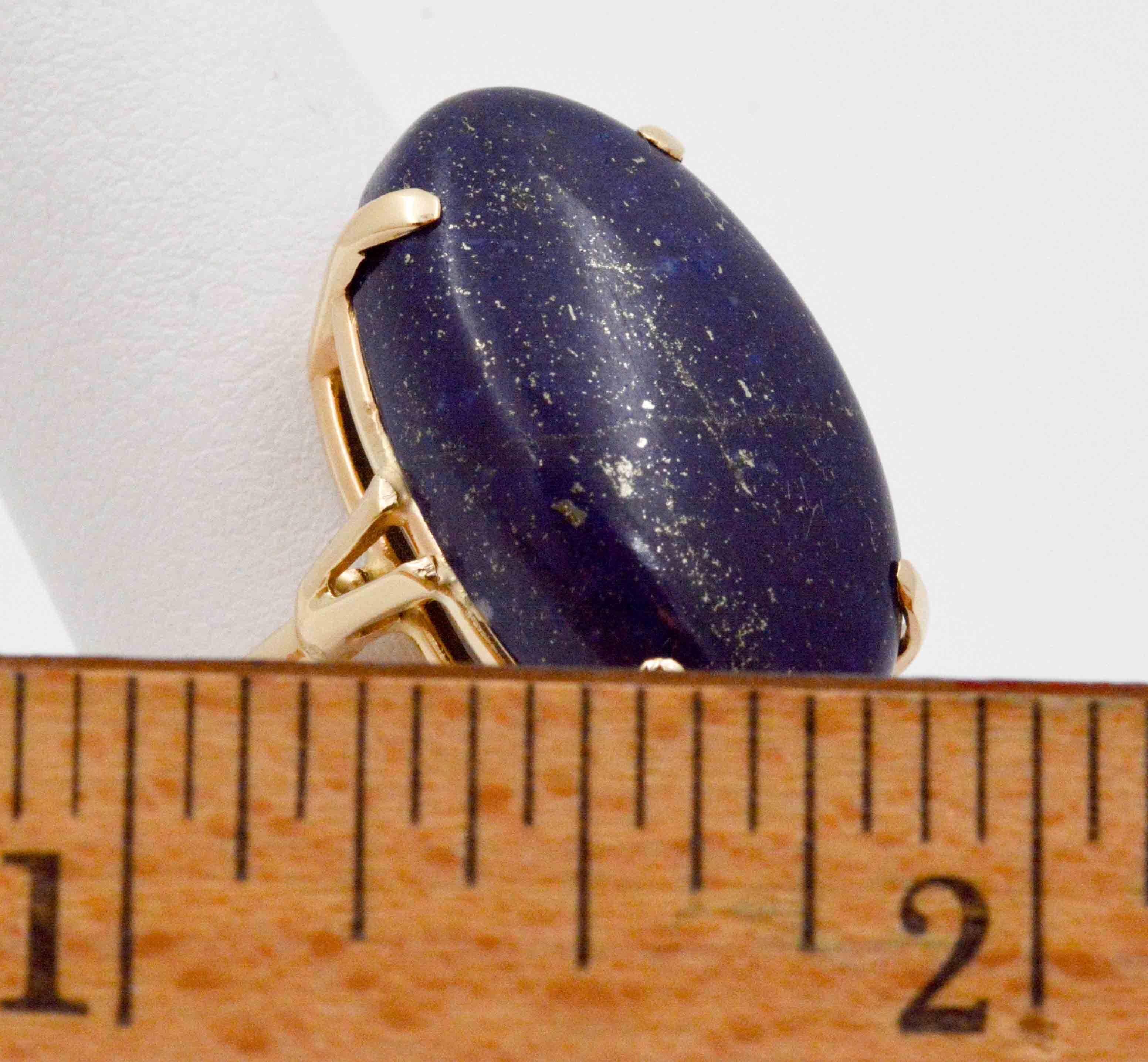 14 Karat Gold Lapis Lazuli Ring 1